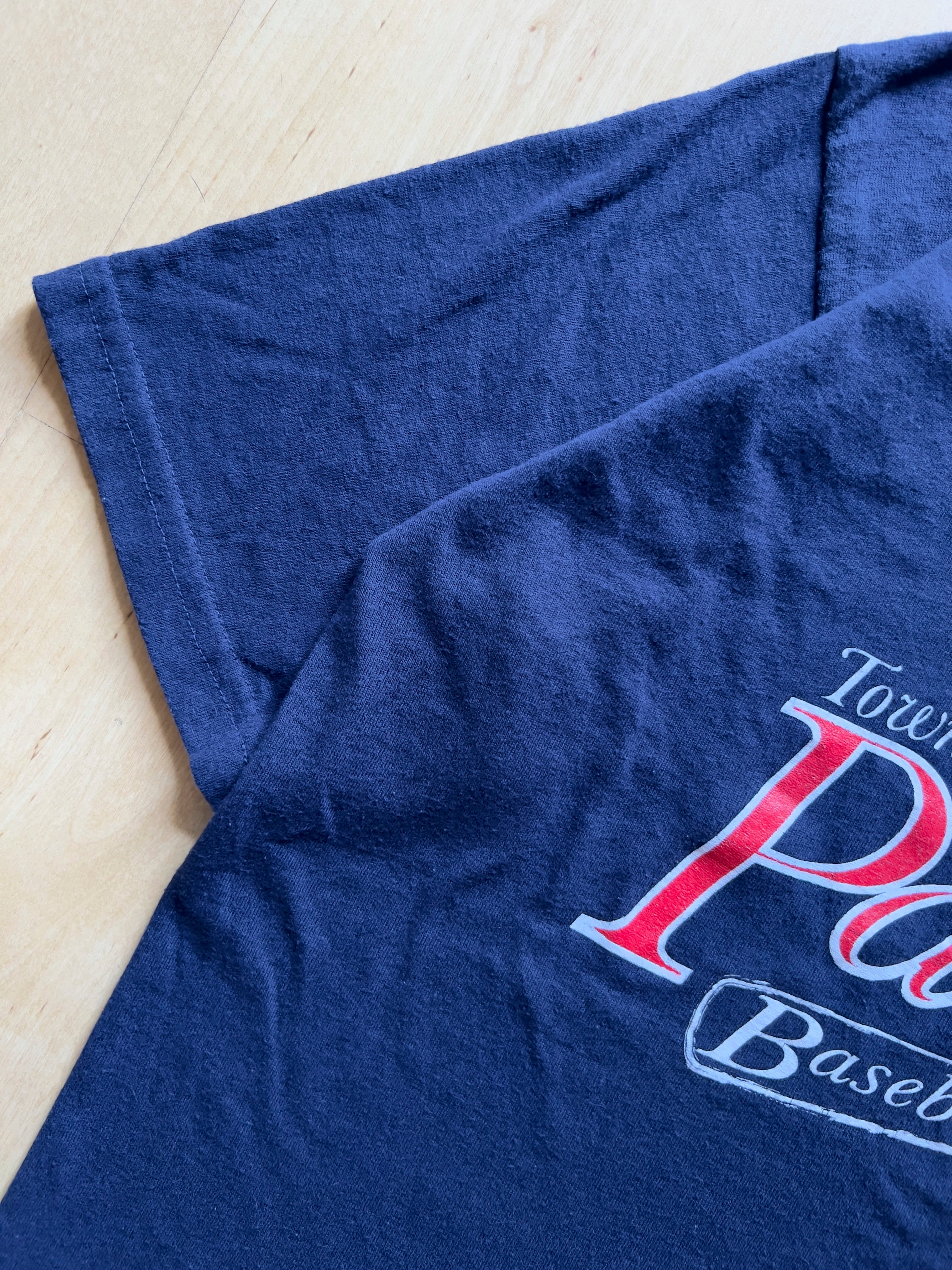 BLUE 'TOWN OF PARKER BASEBALL' HENLEY - S/M AT JIM'S