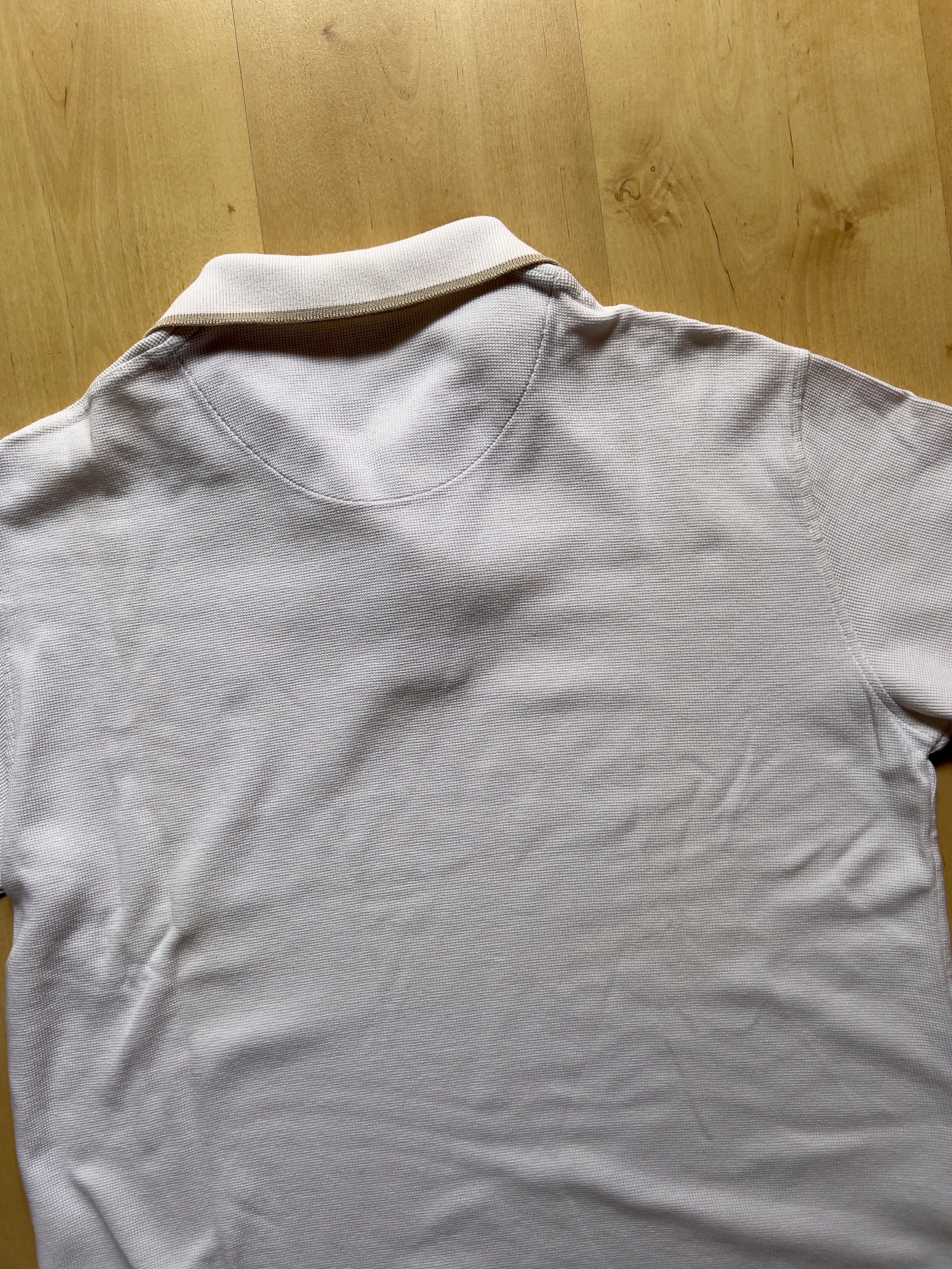 WHITE WAFFLE POLO - L AT JIM'S