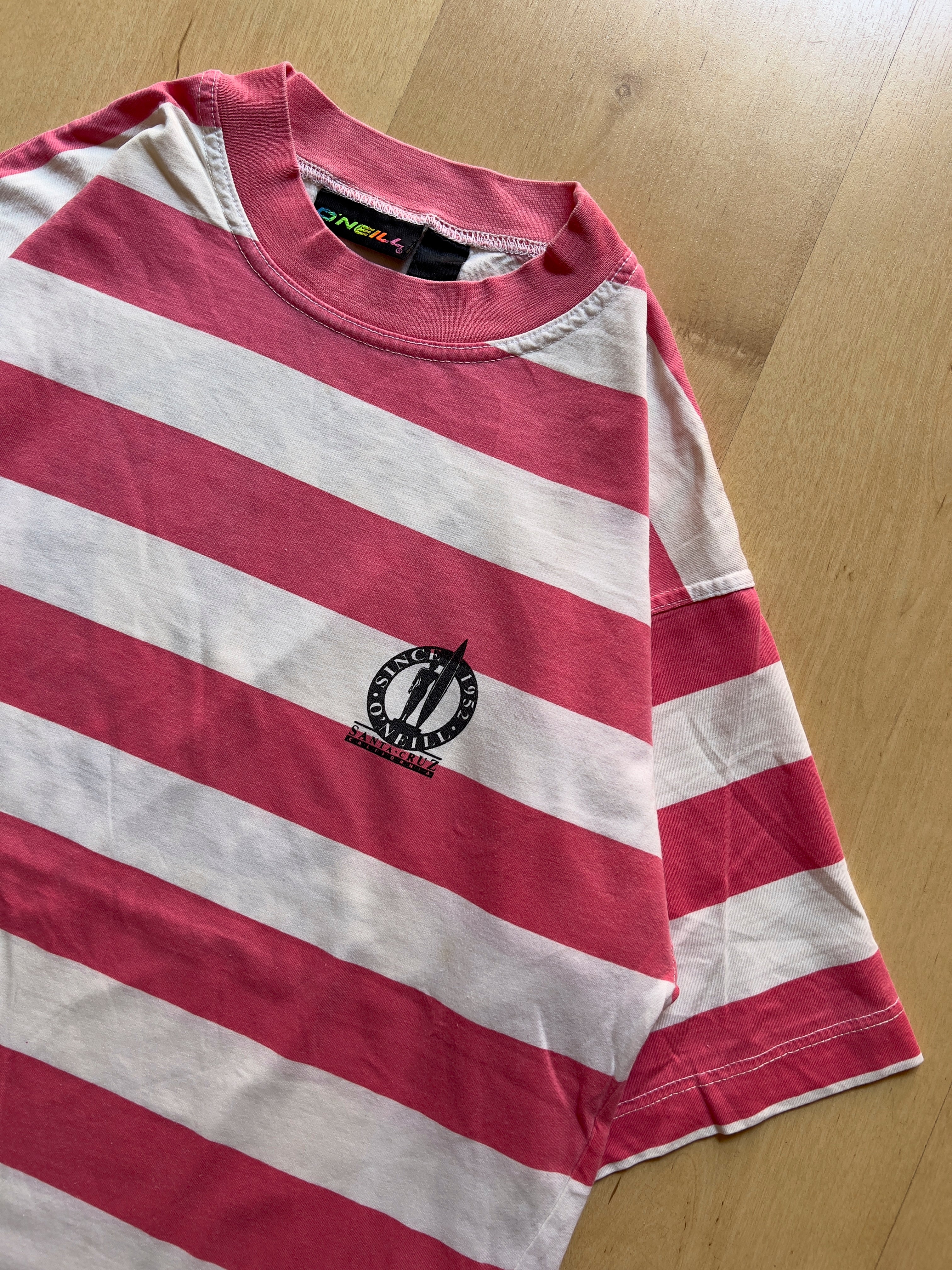 PINK STRIPPED O'NEILL T-SHIRT - M At Jim's