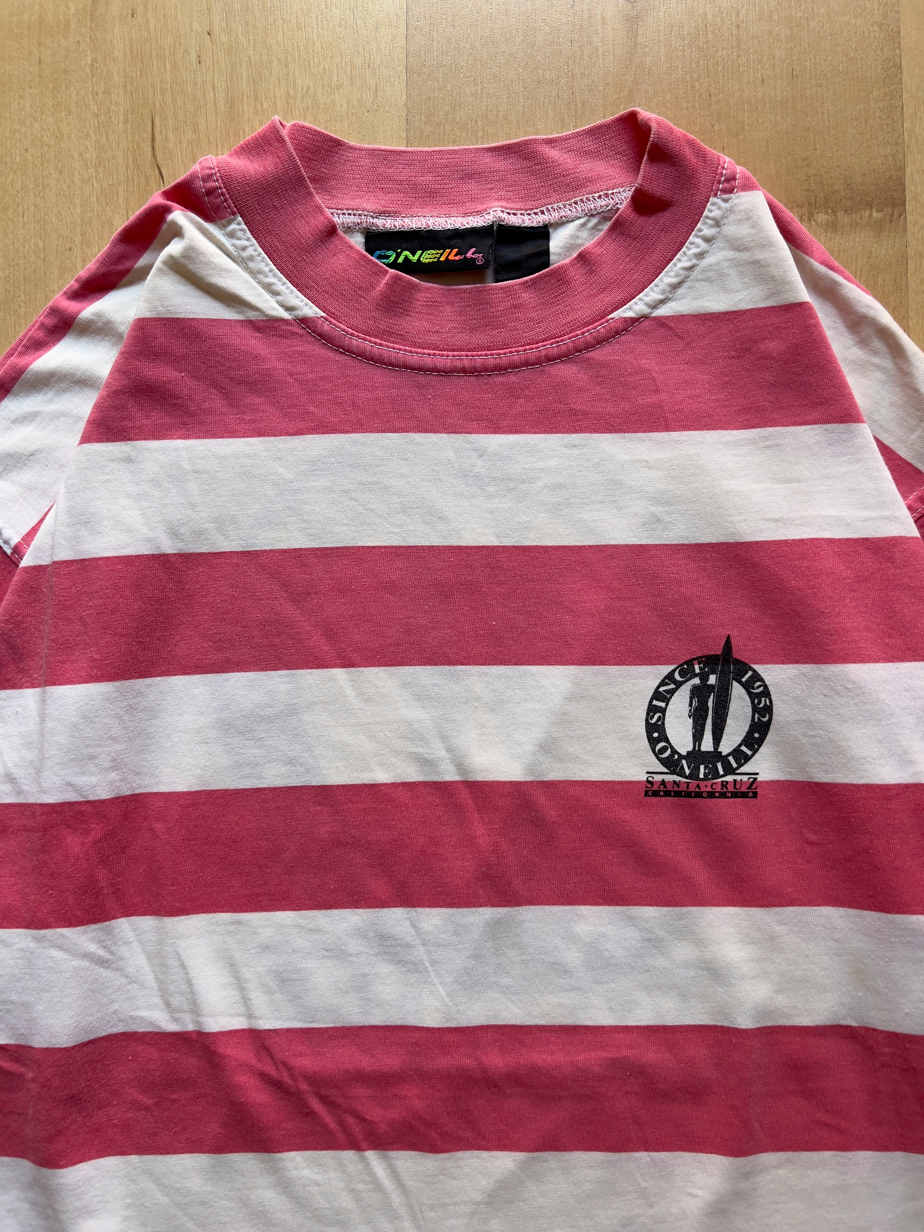 PINK STRIPPED O'NEILL T-SHIRT - M At Jim's