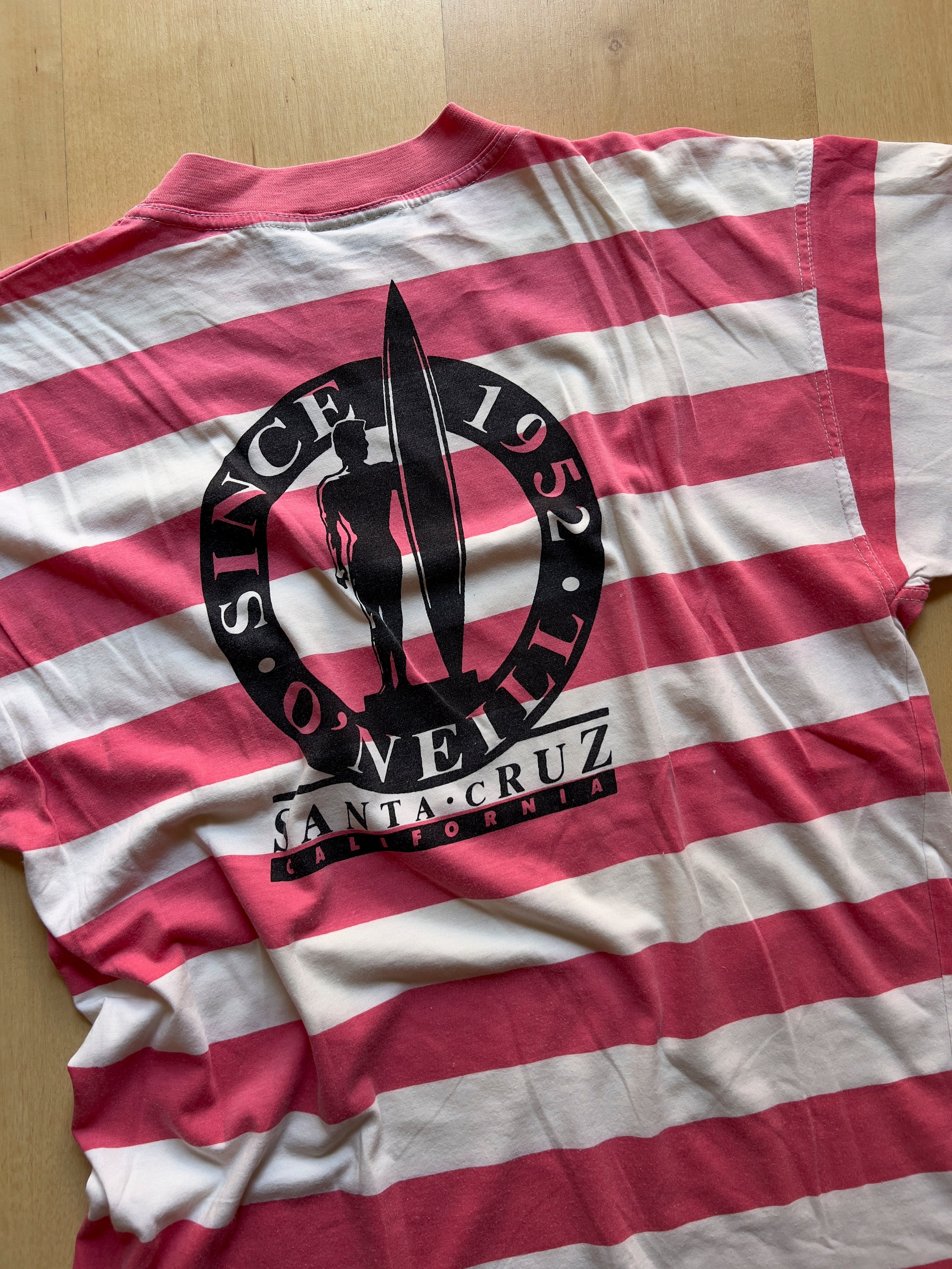 PINK STRIPPED O'NEILL T-SHIRT - M At Jim's