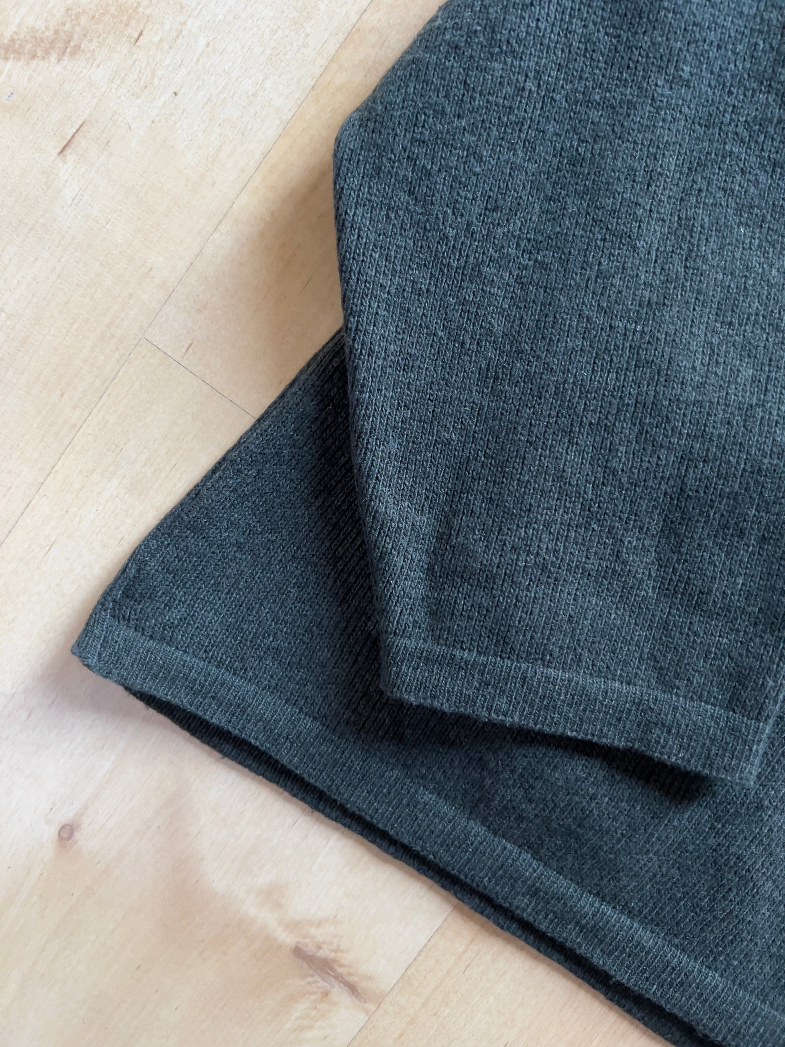 GREEN LACOSTE BUTTONED POLO NECK SWEATER- L AT JIM'S