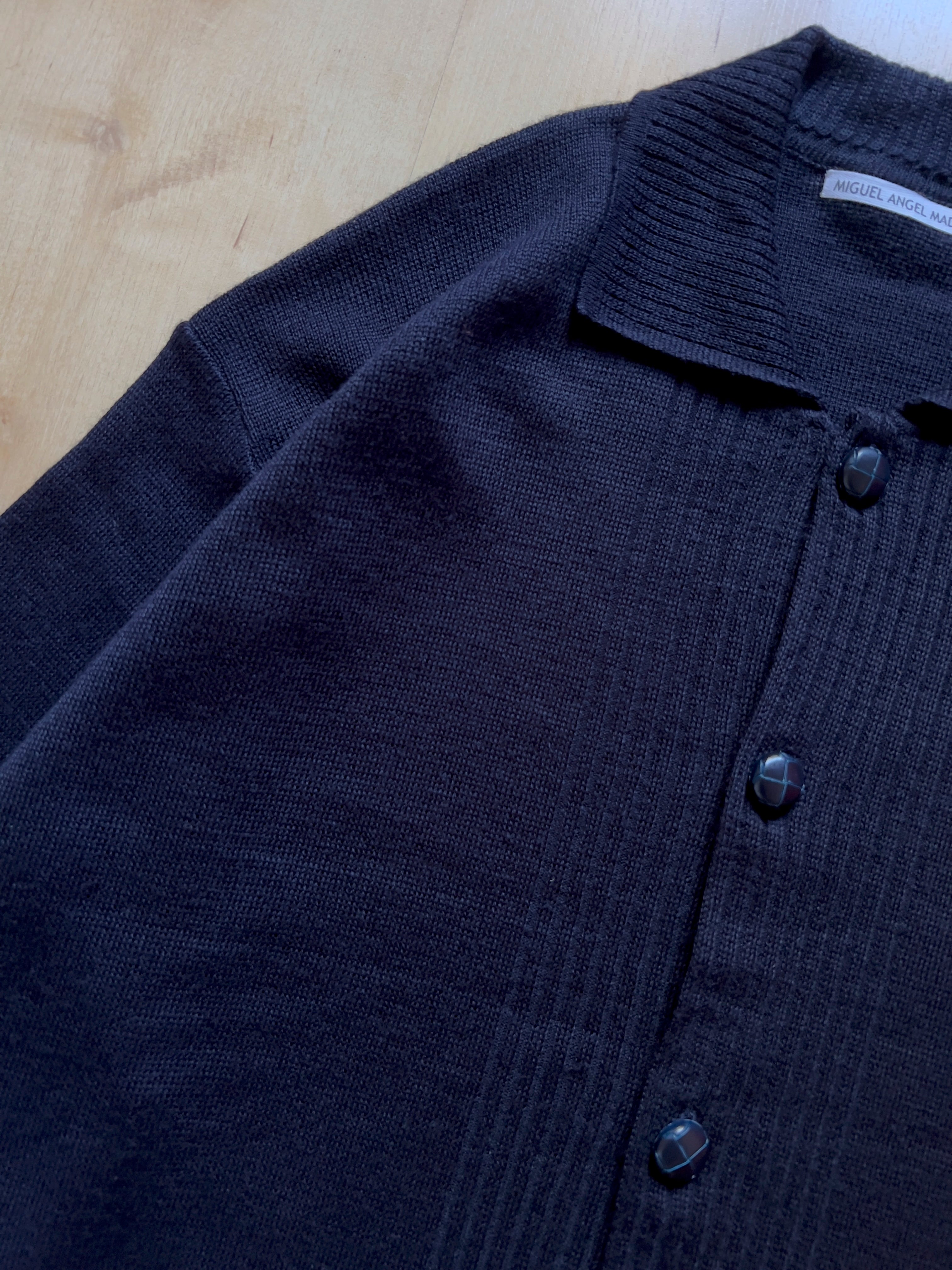 NAVY DISTRESSED GRANDPA CARDIGAN AT JIM'S
