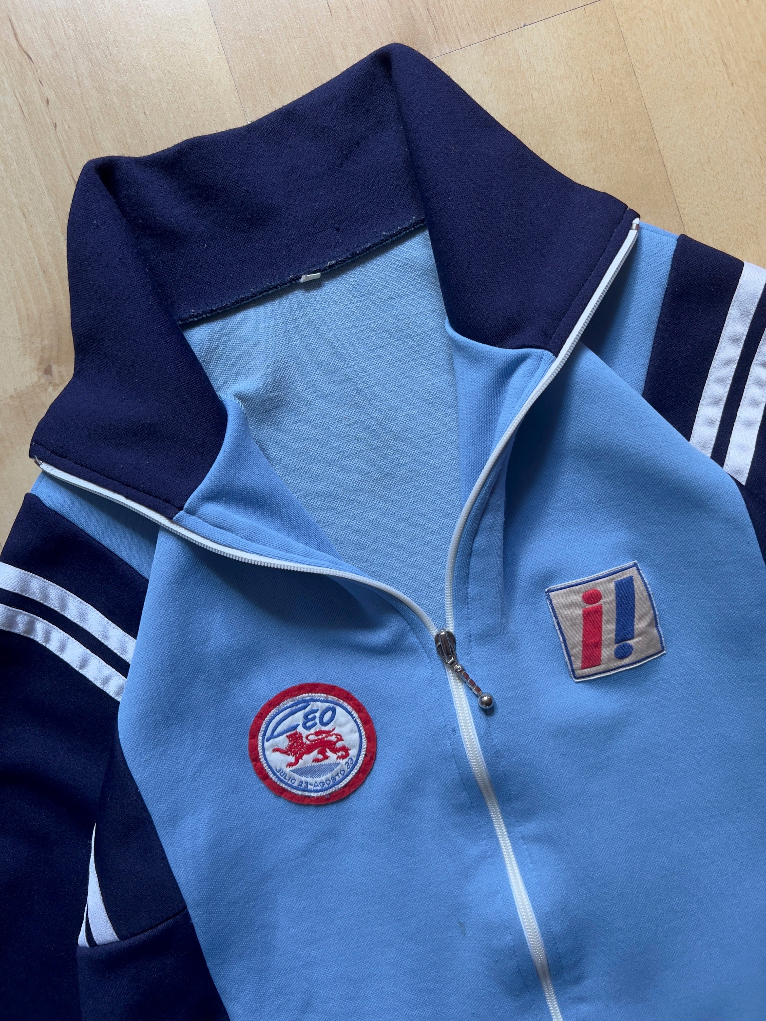 LIGHT BLUE/NAVY TRACK JACKET - M AT JIM'S