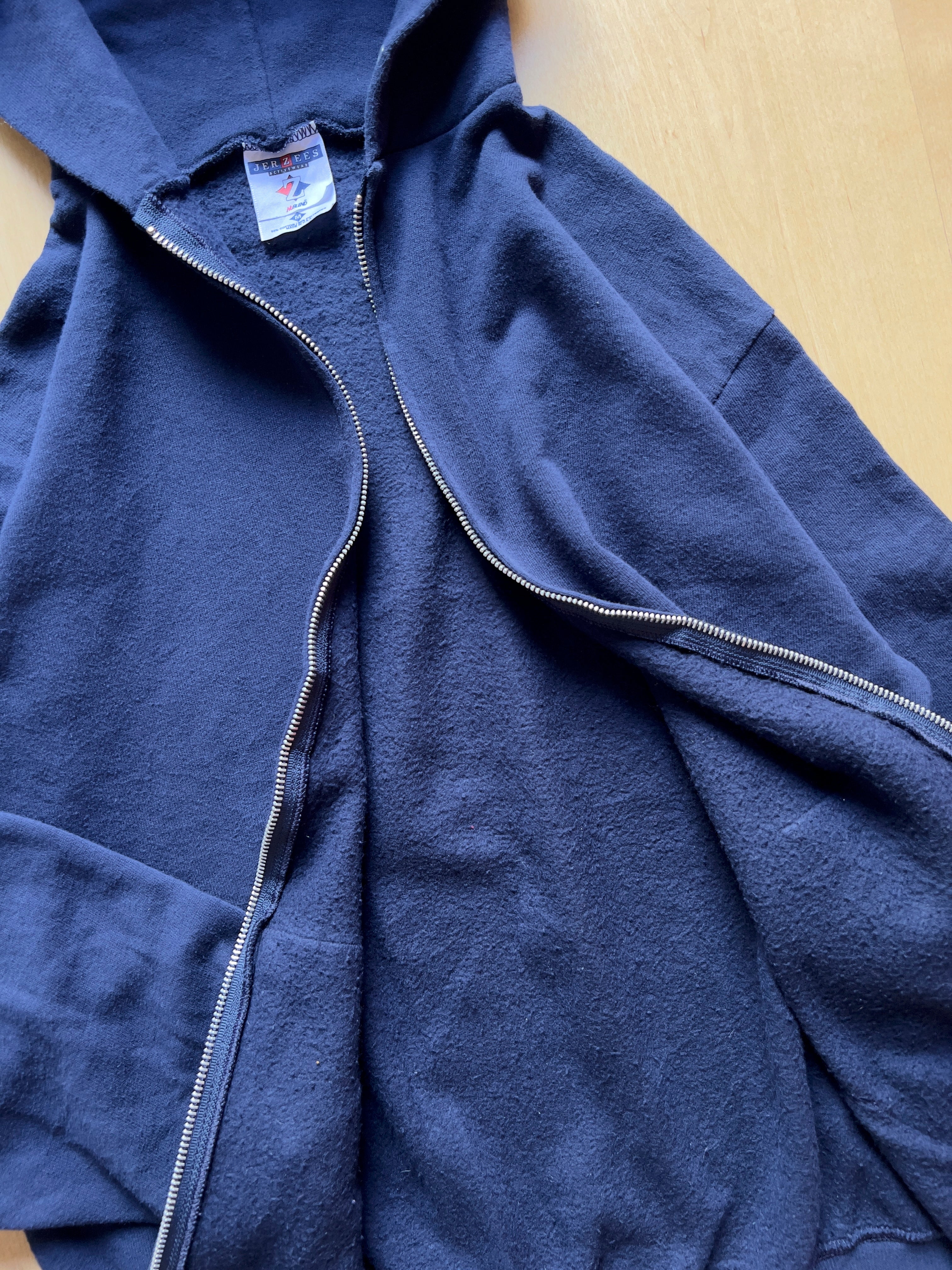 NAVY JERZEES ZIP UP - S/M AT JIM'S