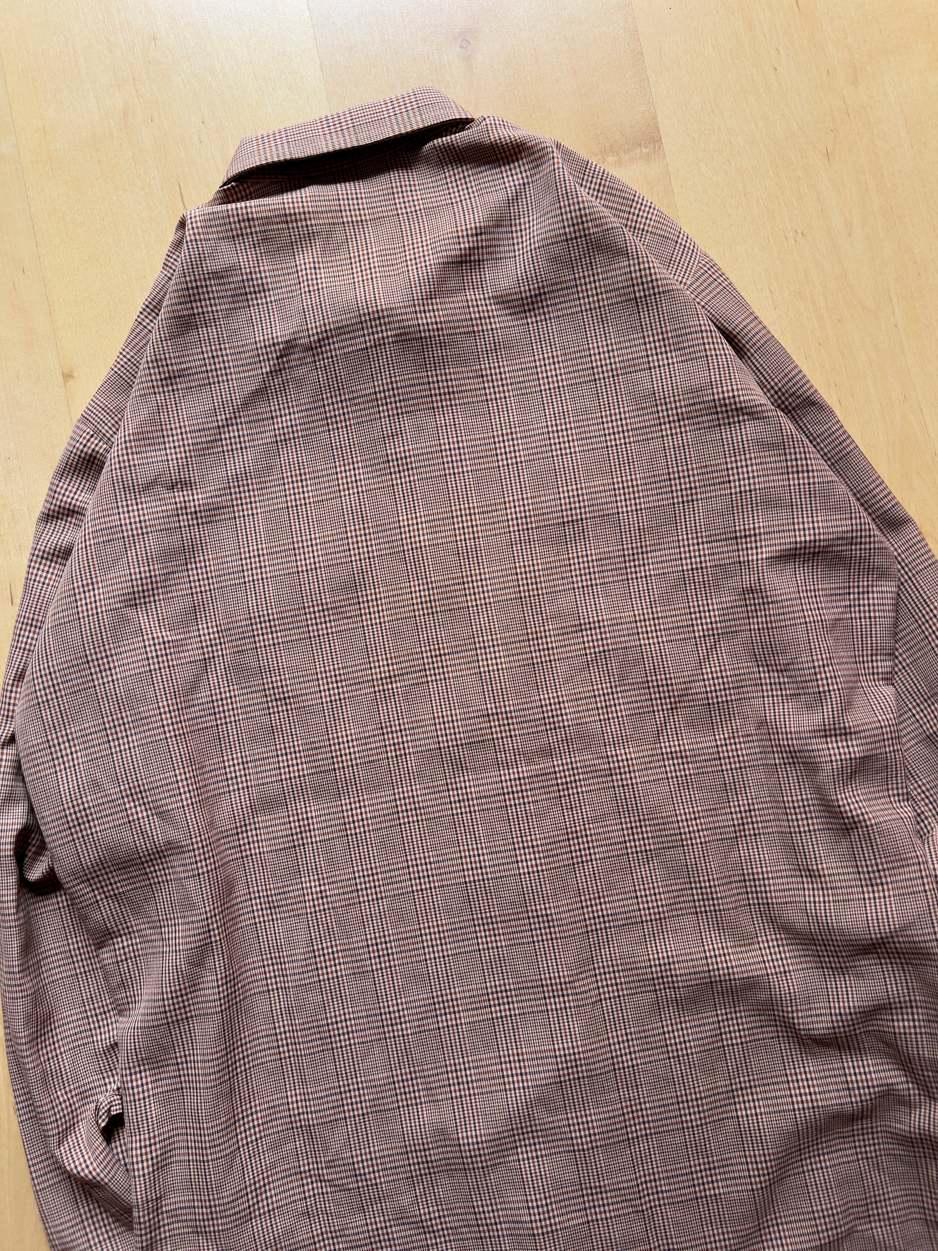 BROWN 'COWBOY' CHECKED SHIRT - M AT JIM'S