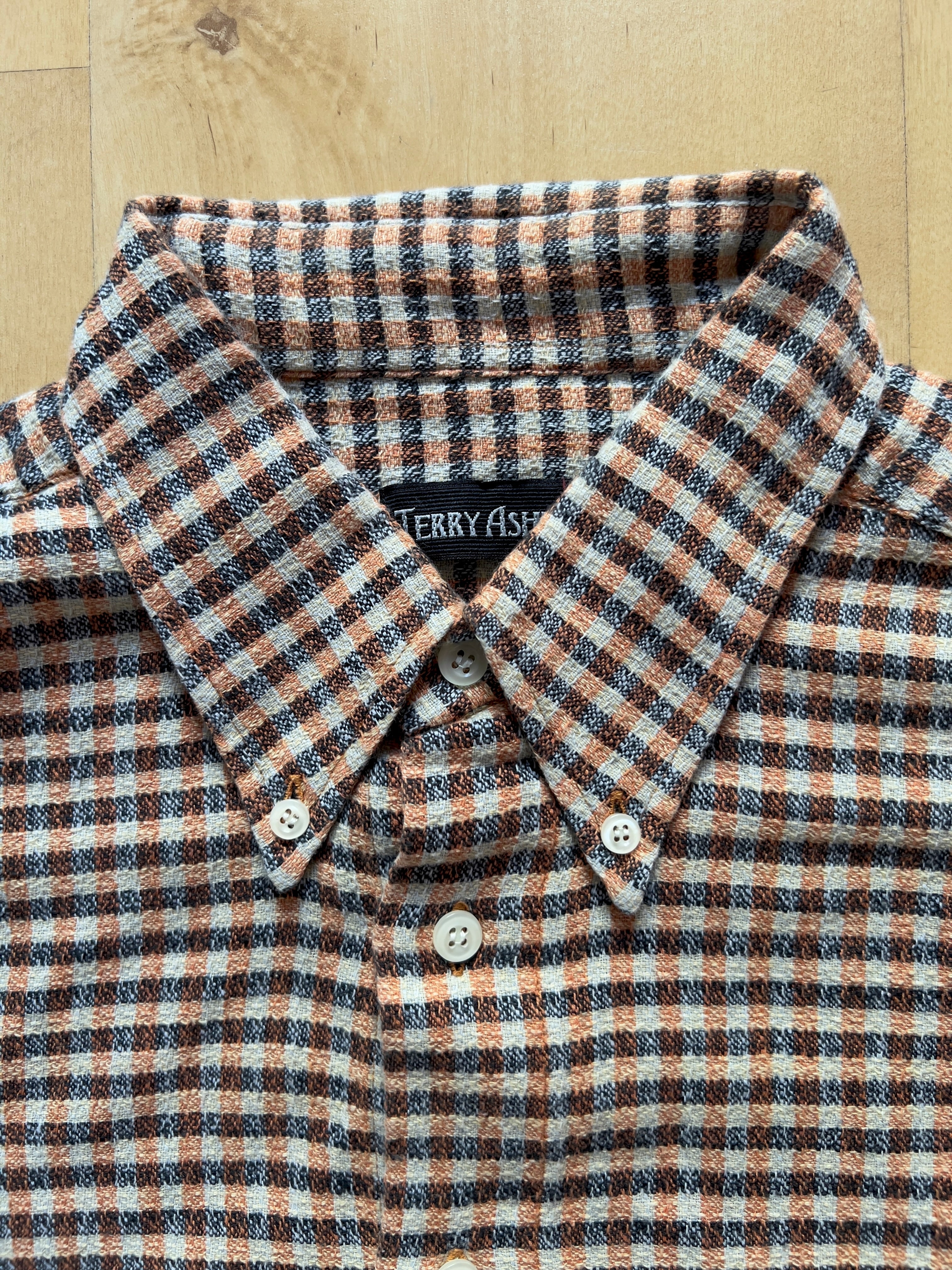 ORANGE/BLUE/BROWN OVERSIZED FLANNEL - L AT JIM'S