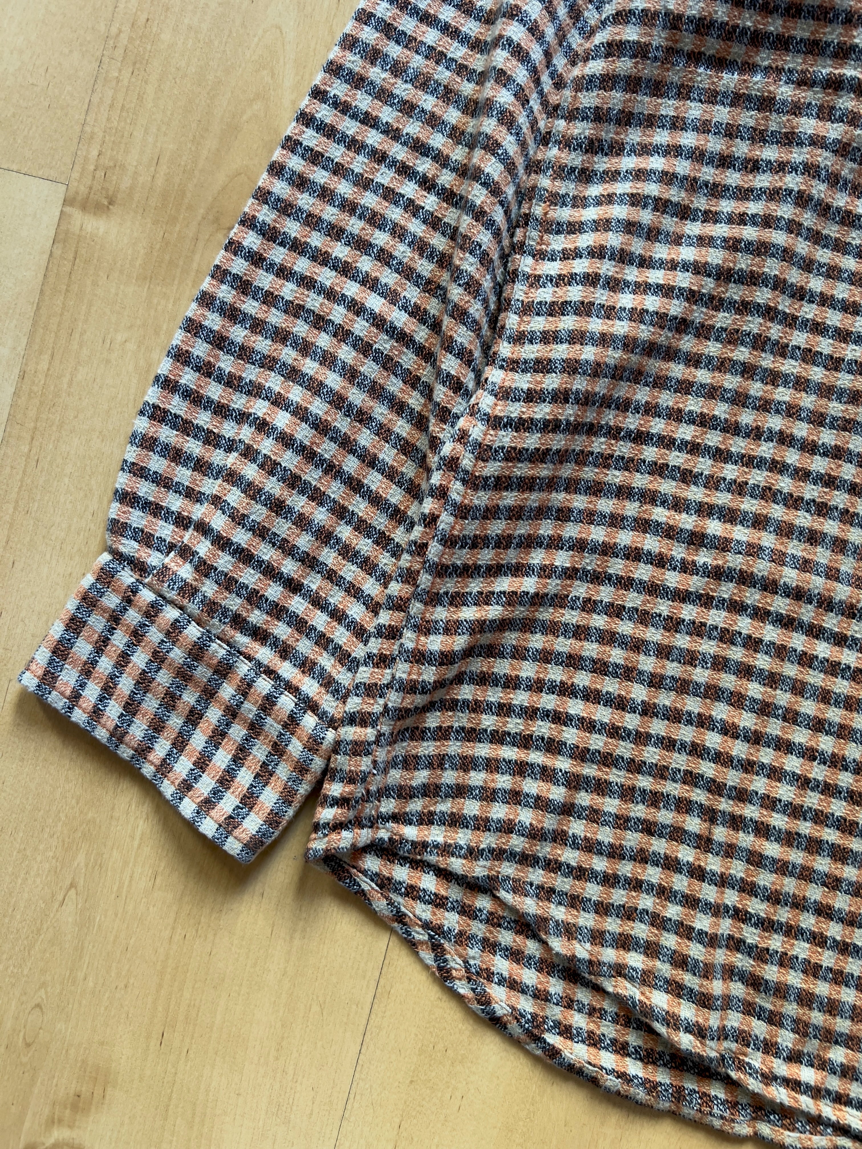 ORANGE/BLUE/BROWN OVERSIZED FLANNEL - L AT JIM'S