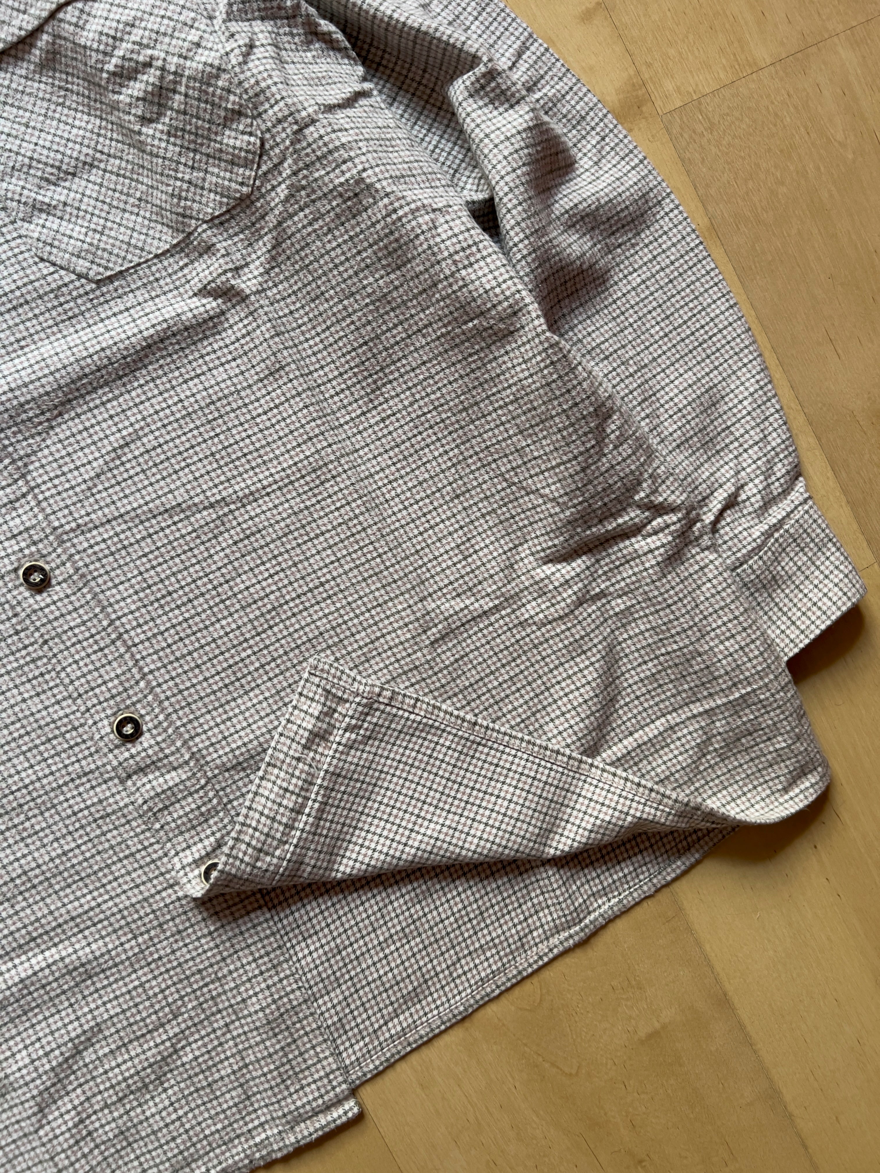 BEIGE PLAID FLANNEL - L AT JIM'S