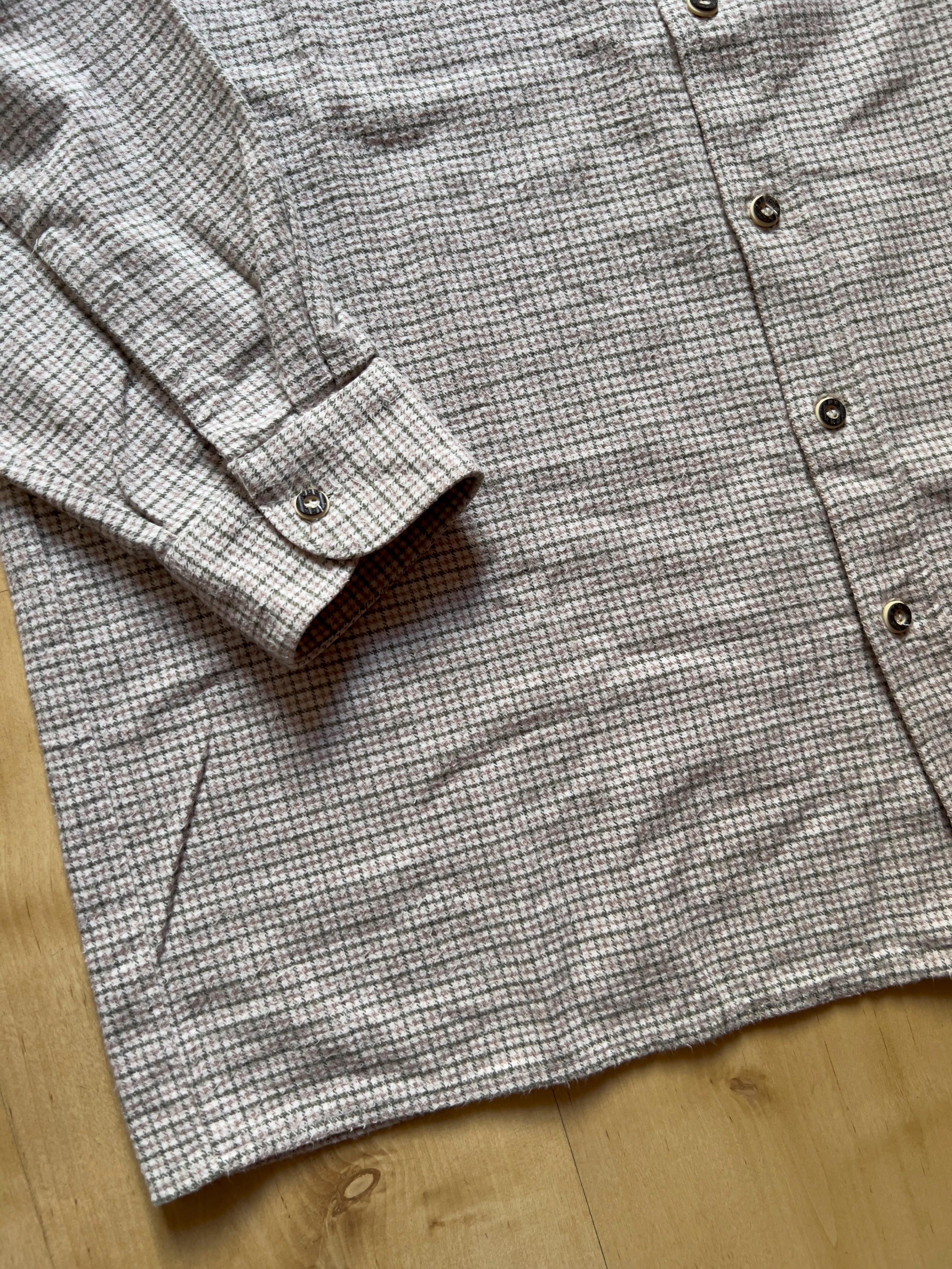 BEIGE PLAID FLANNEL - L AT JIM'S