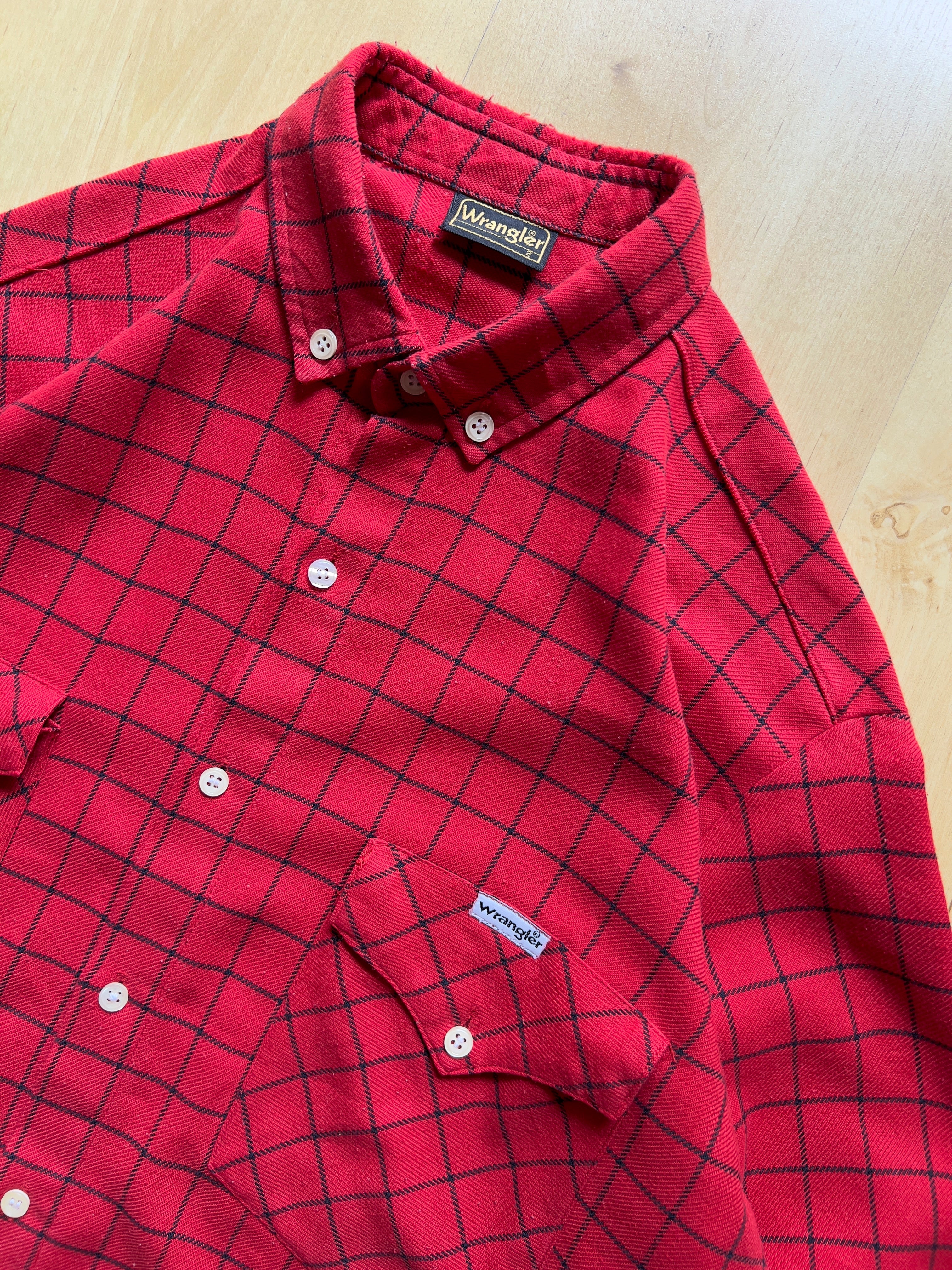 RED/BLACK WRANGLER FLANNEL - M AT JIM'S