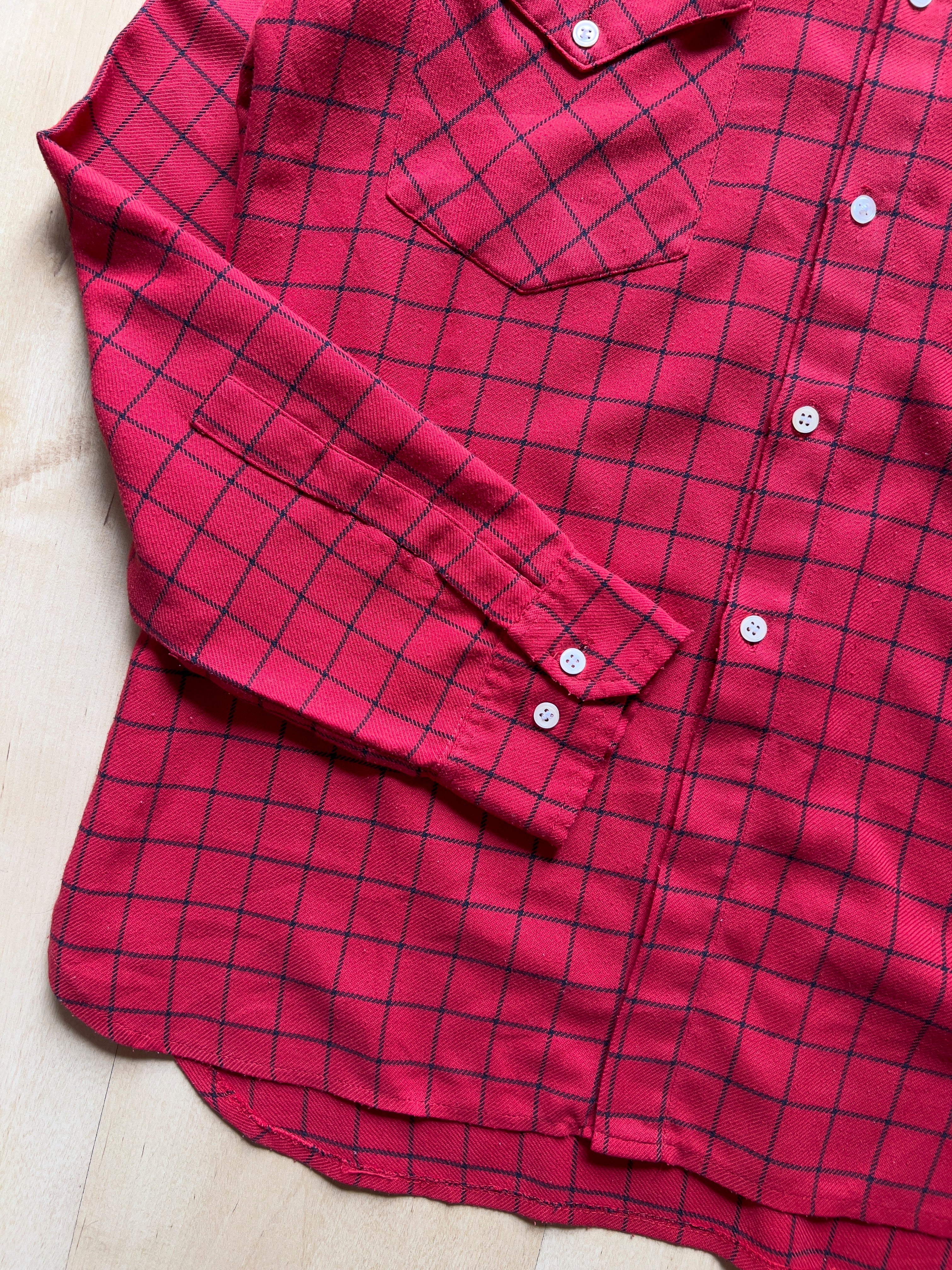 RED/BLACK WRANGLER FLANNEL - M AT JIM'S