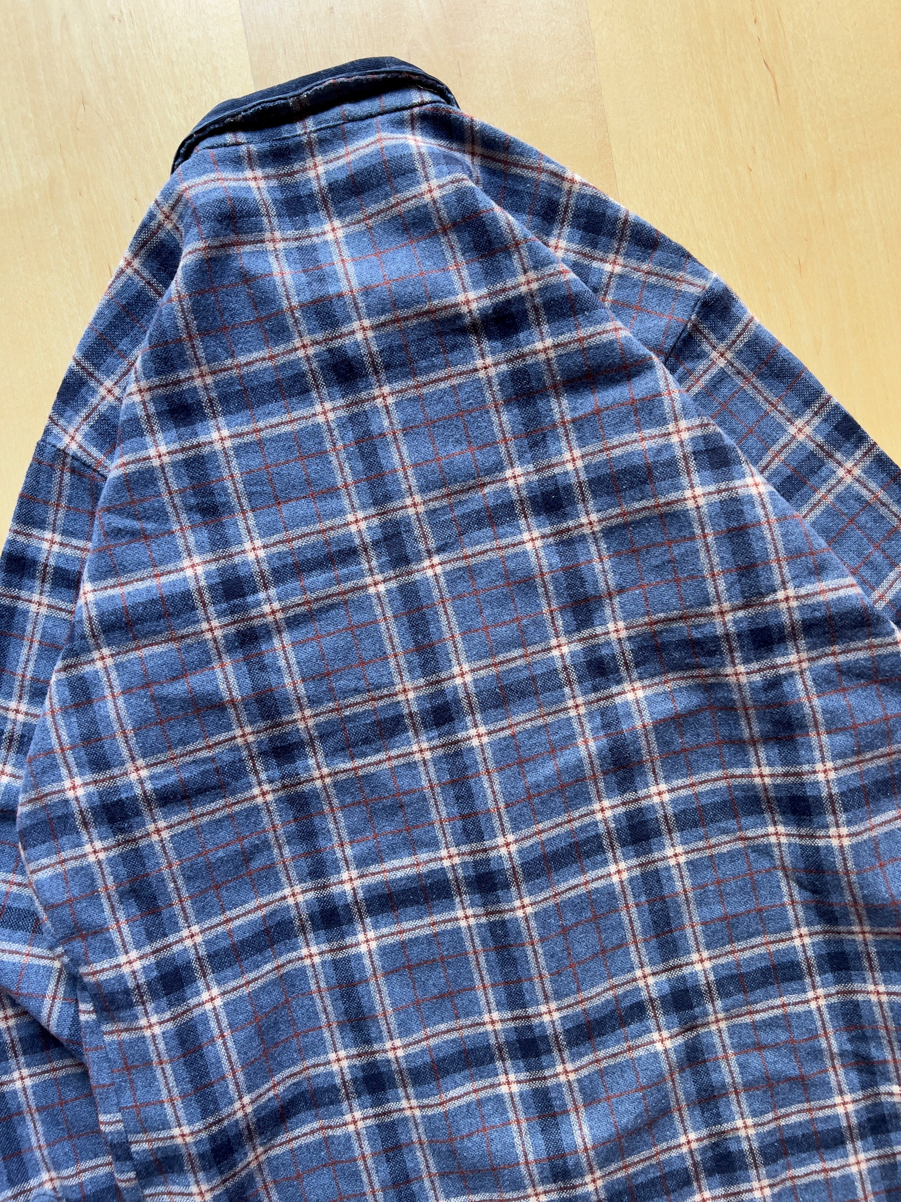 NAVY PLAY BOY PLAID FLANNEL - M AT JIM'S