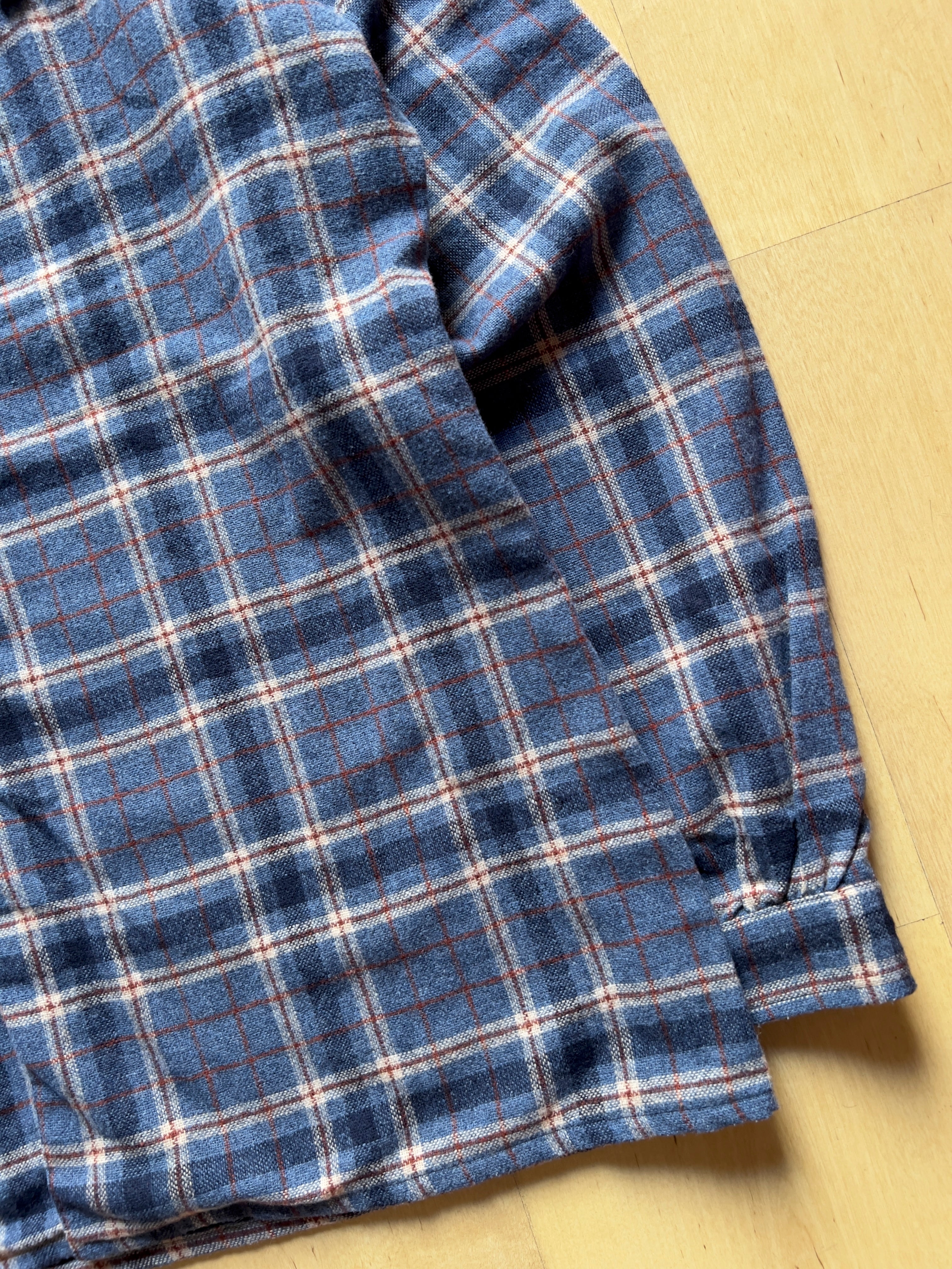 NAVY PLAY BOY PLAID FLANNEL - M AT JIM'S