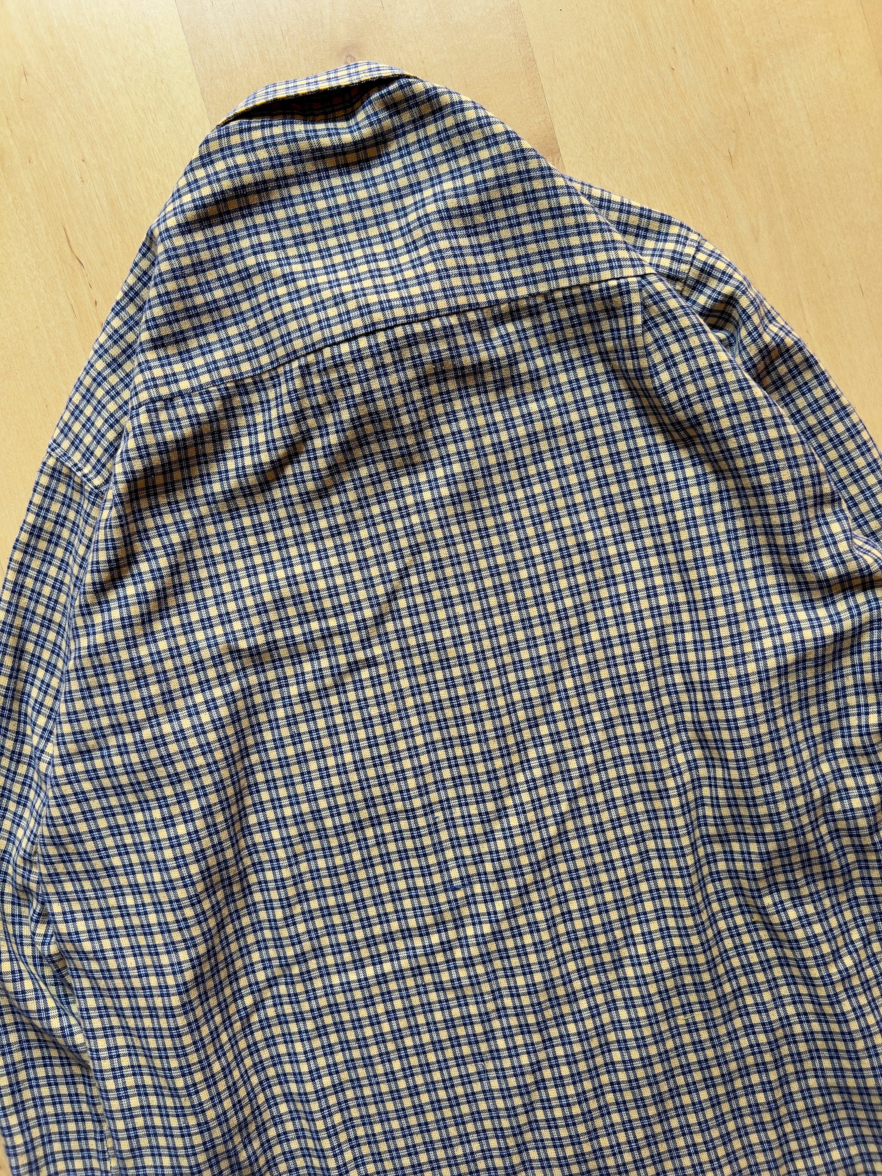 YELLOW/BLUE FLANNEL SHIRT - M AT JIM'S