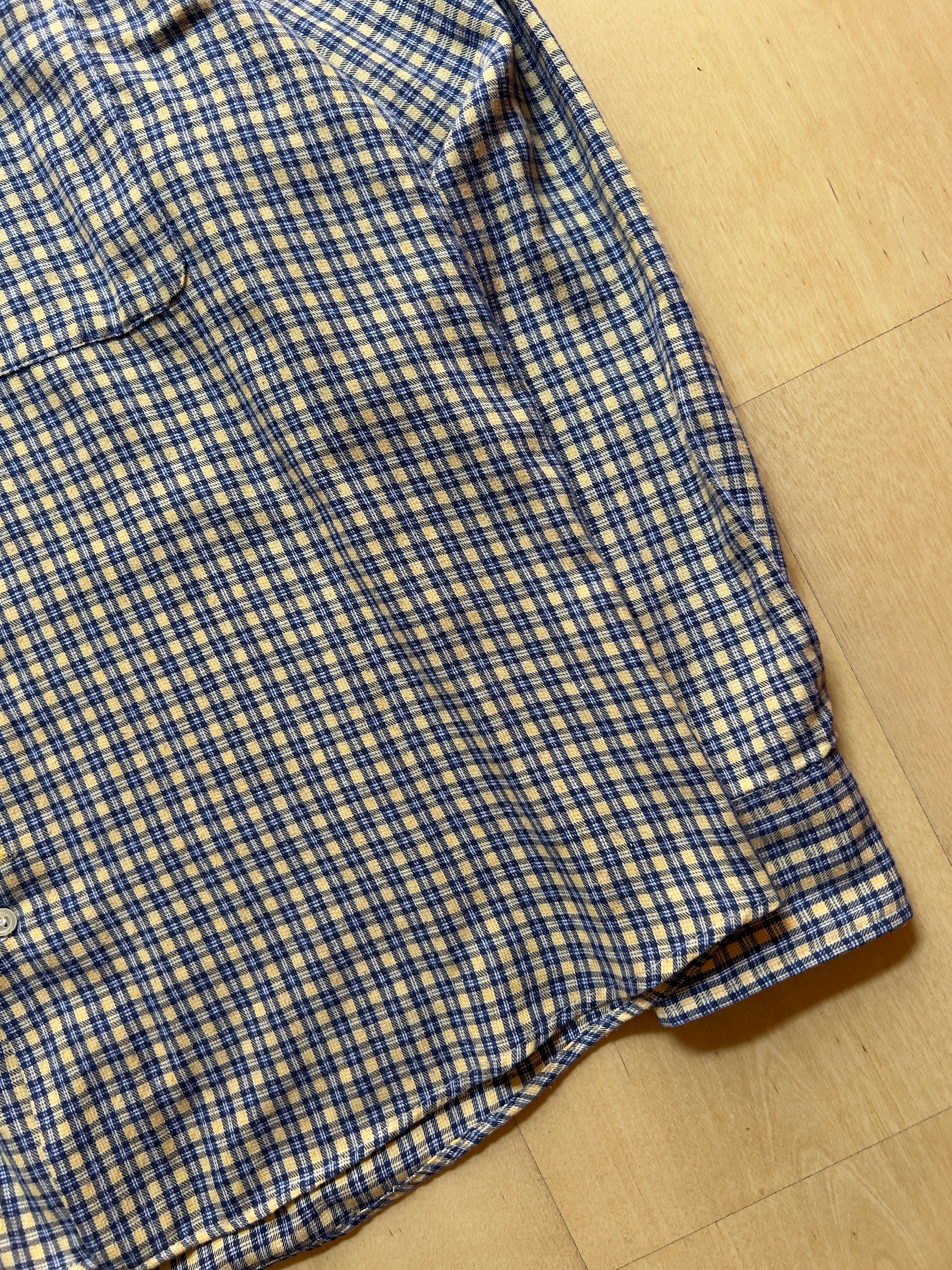 YELLOW/BLUE FLANNEL SHIRT - M AT JIM'S