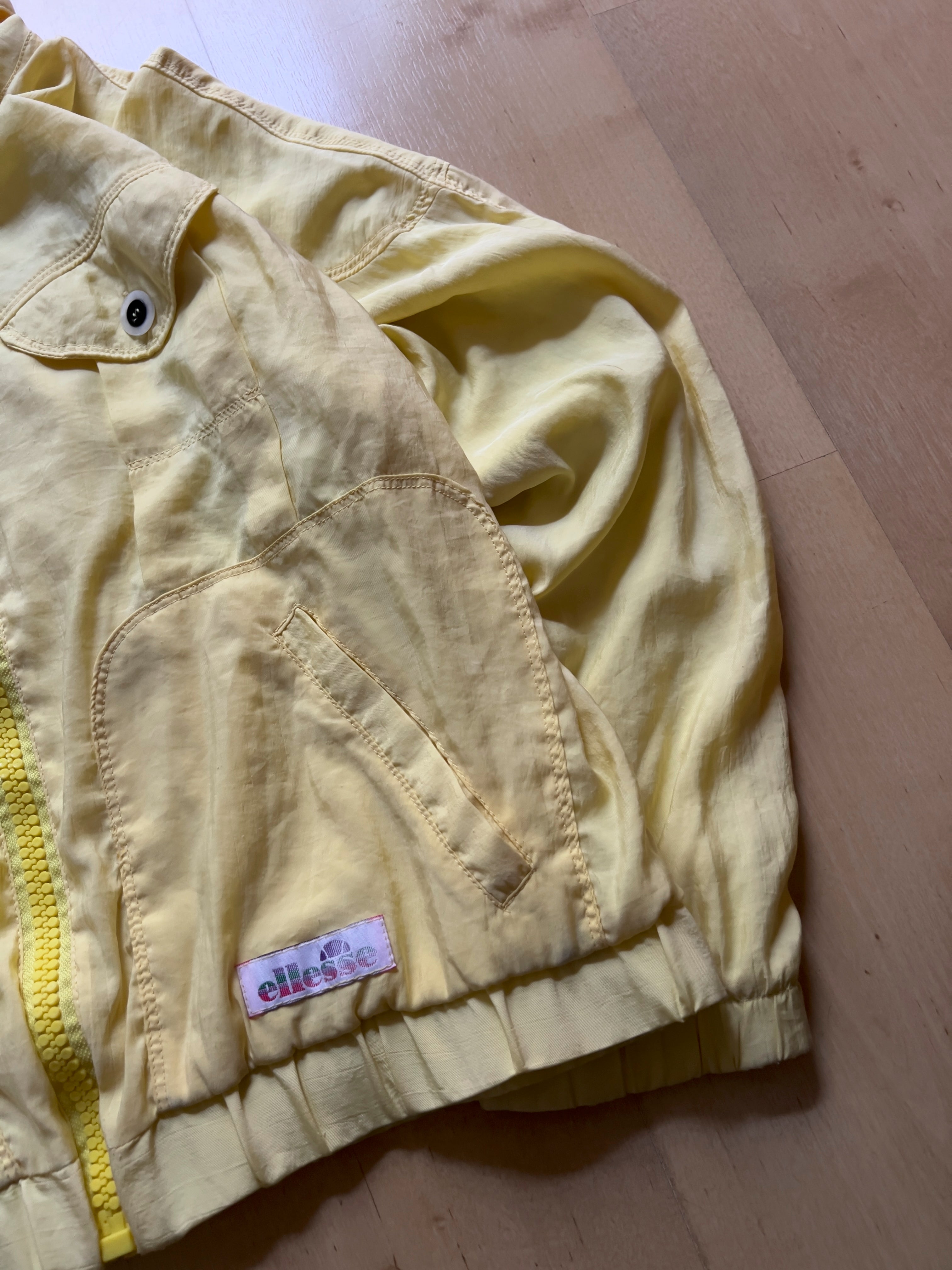 BABY YELLOW CROPPED ELESSE WINDBREAKER JACKET - S/M AT JIM'S