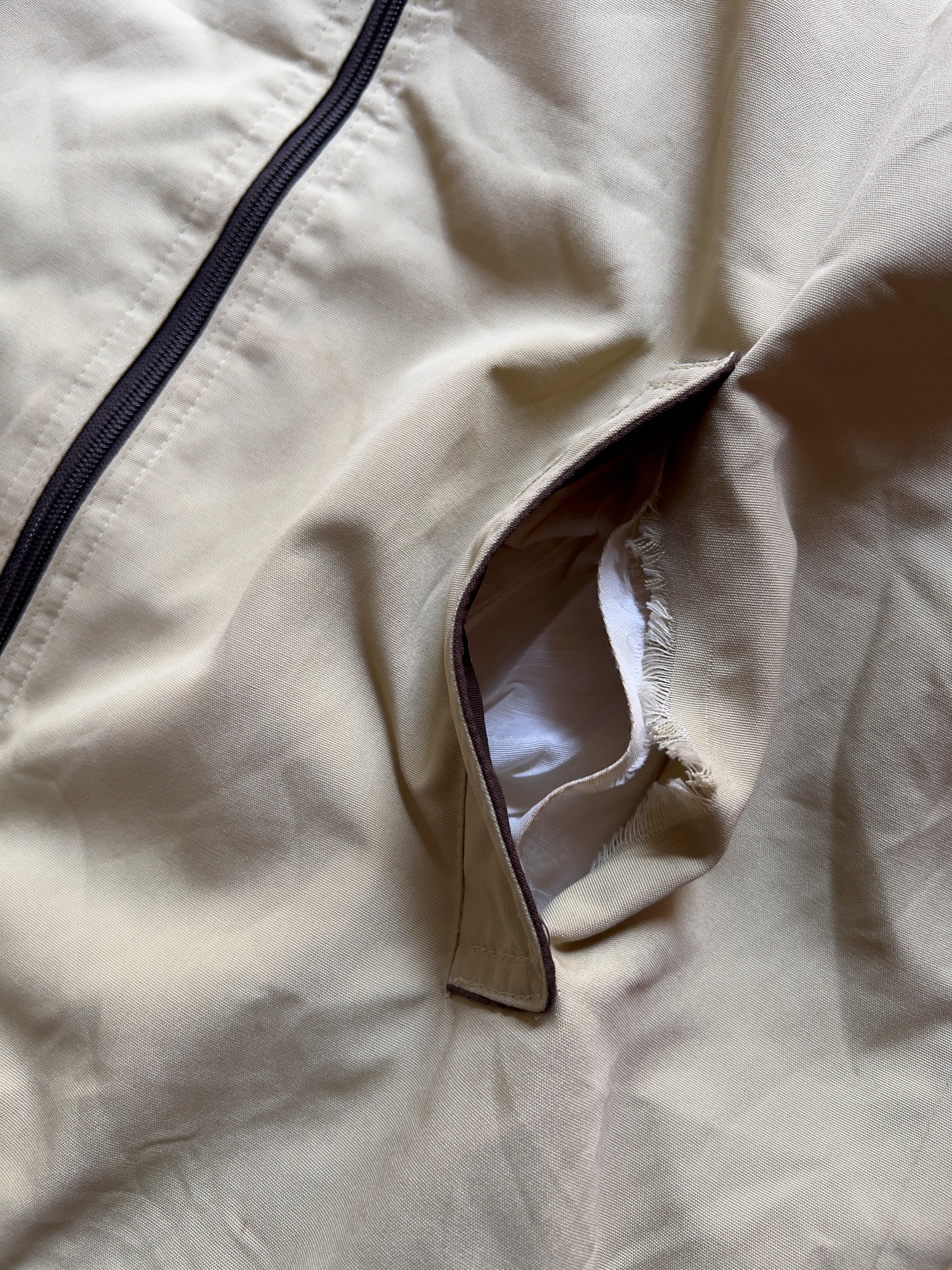BEIGE HARRINGTON STYLE JACKET - M AT JIM'S