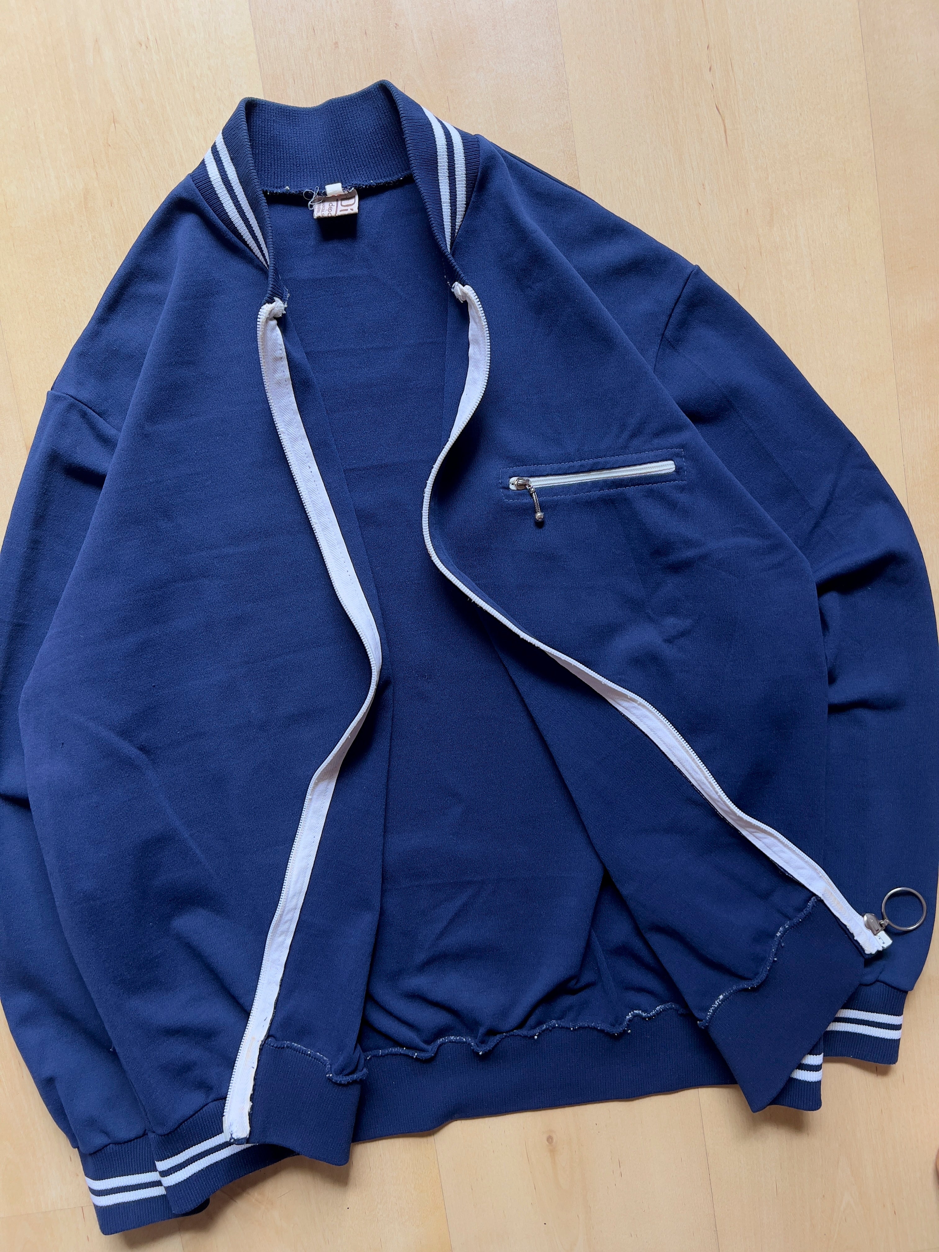 NAVY TRACK ZIP UP - S AT JIM'S