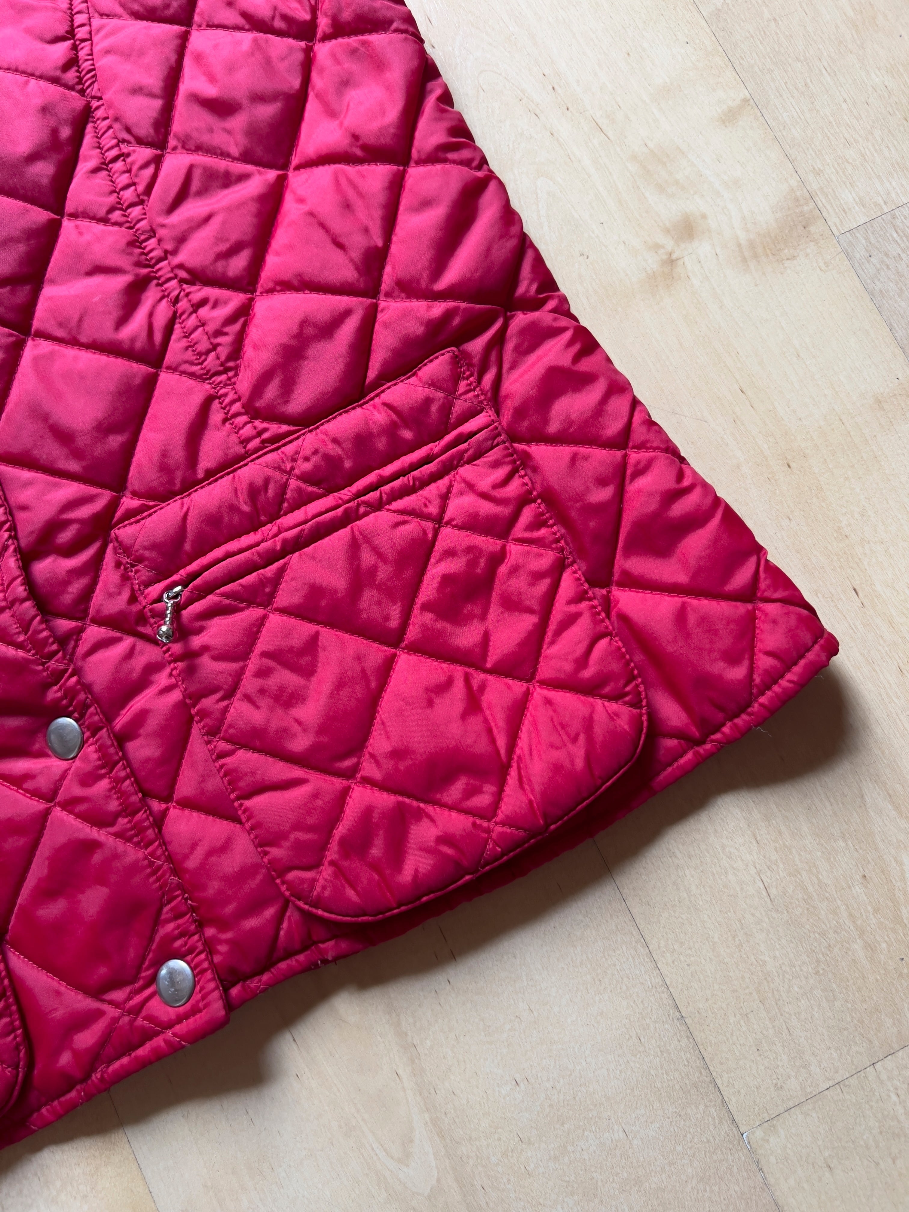 RED PUFFER VEST - S AT JIM'S