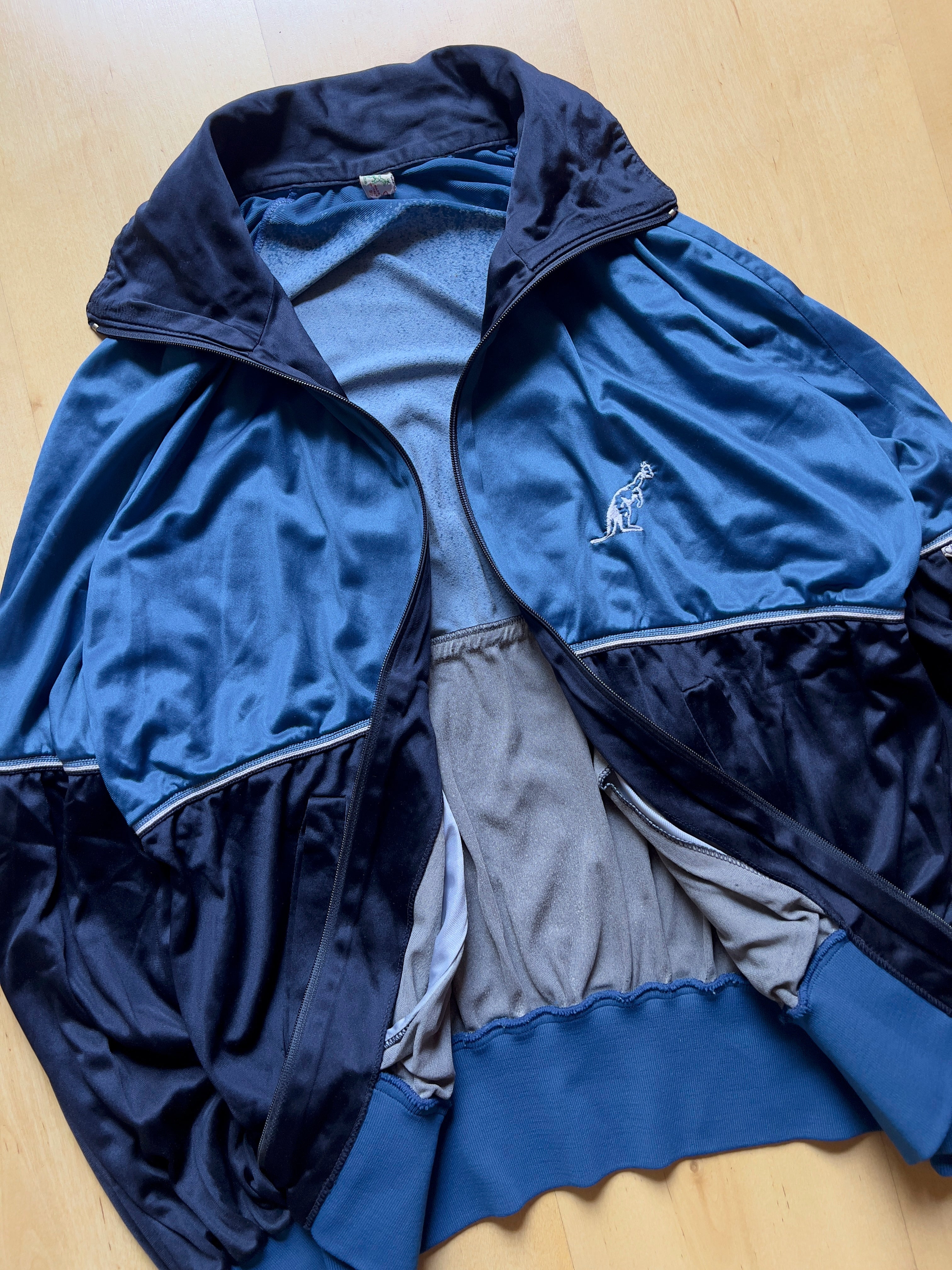 BLUE/NAVY TRACK JACKET - S/M AT JIM'S