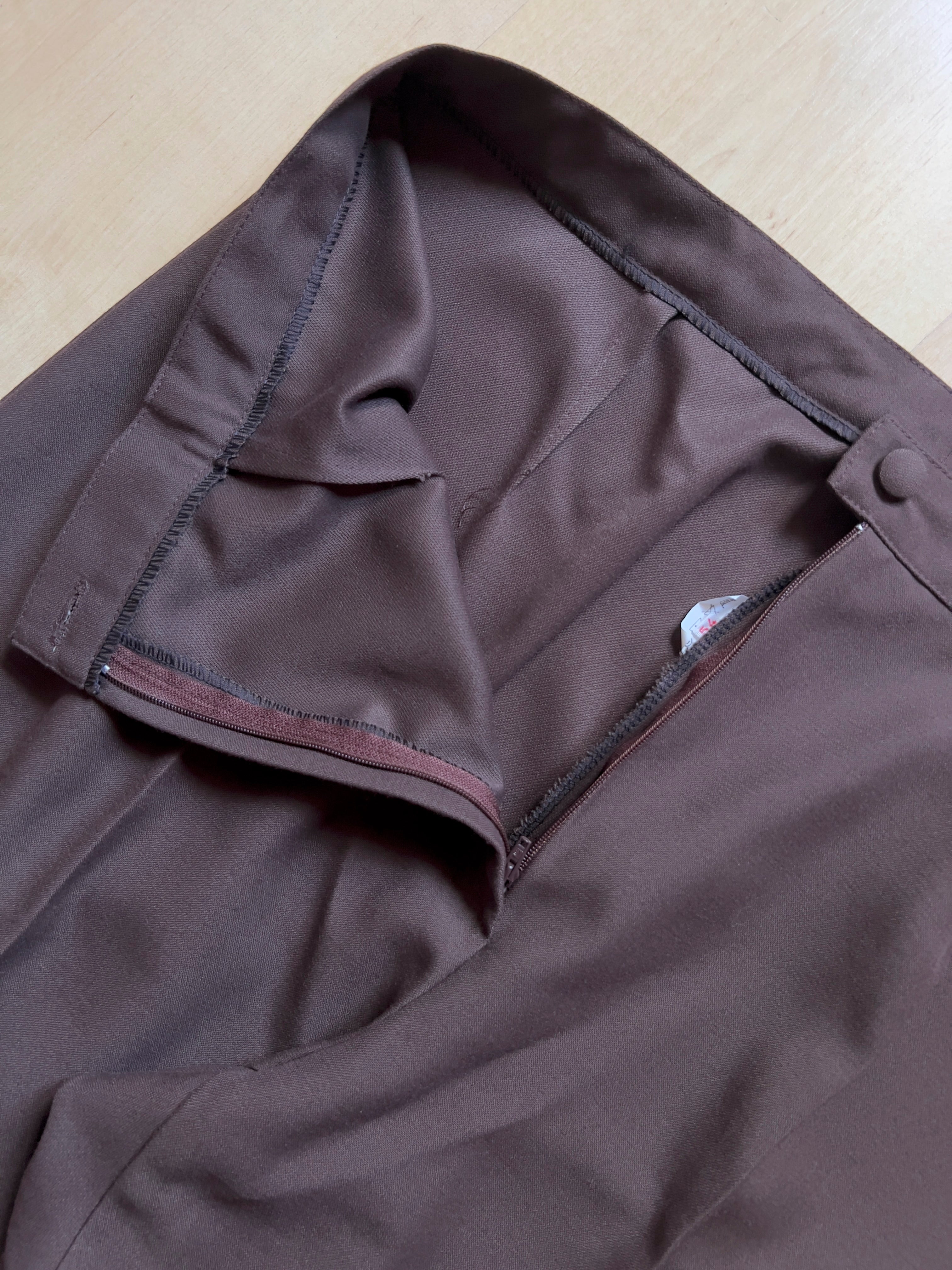 BROWN PLEATED TROUSERS- 37X30/XL AT JIM'S