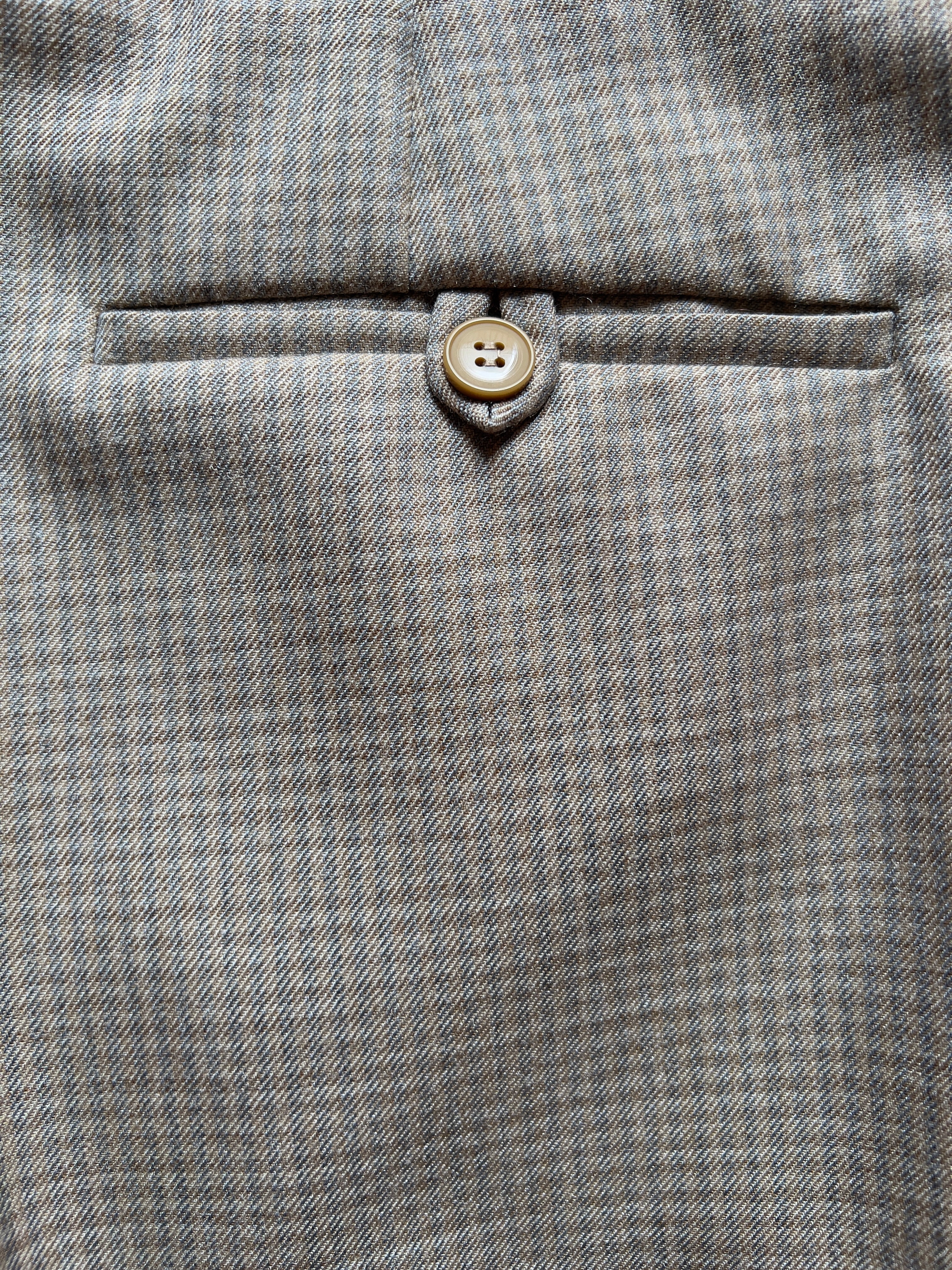 BEIGE VICHY PLEATED TROUSERS - 32X30/S AT JIM'S