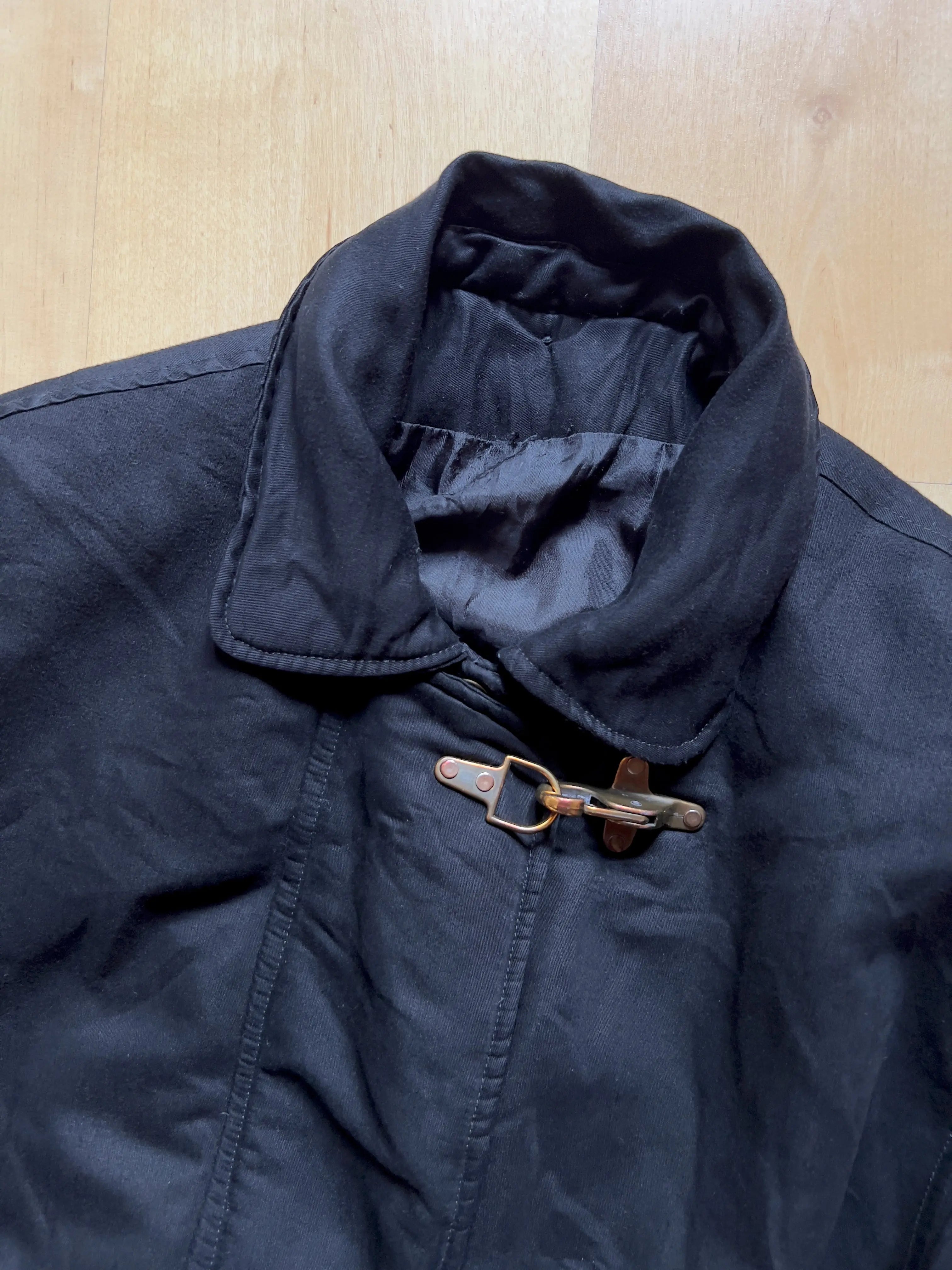 BLACK 'FIREMAN' COAT - M/L AT JIM'S