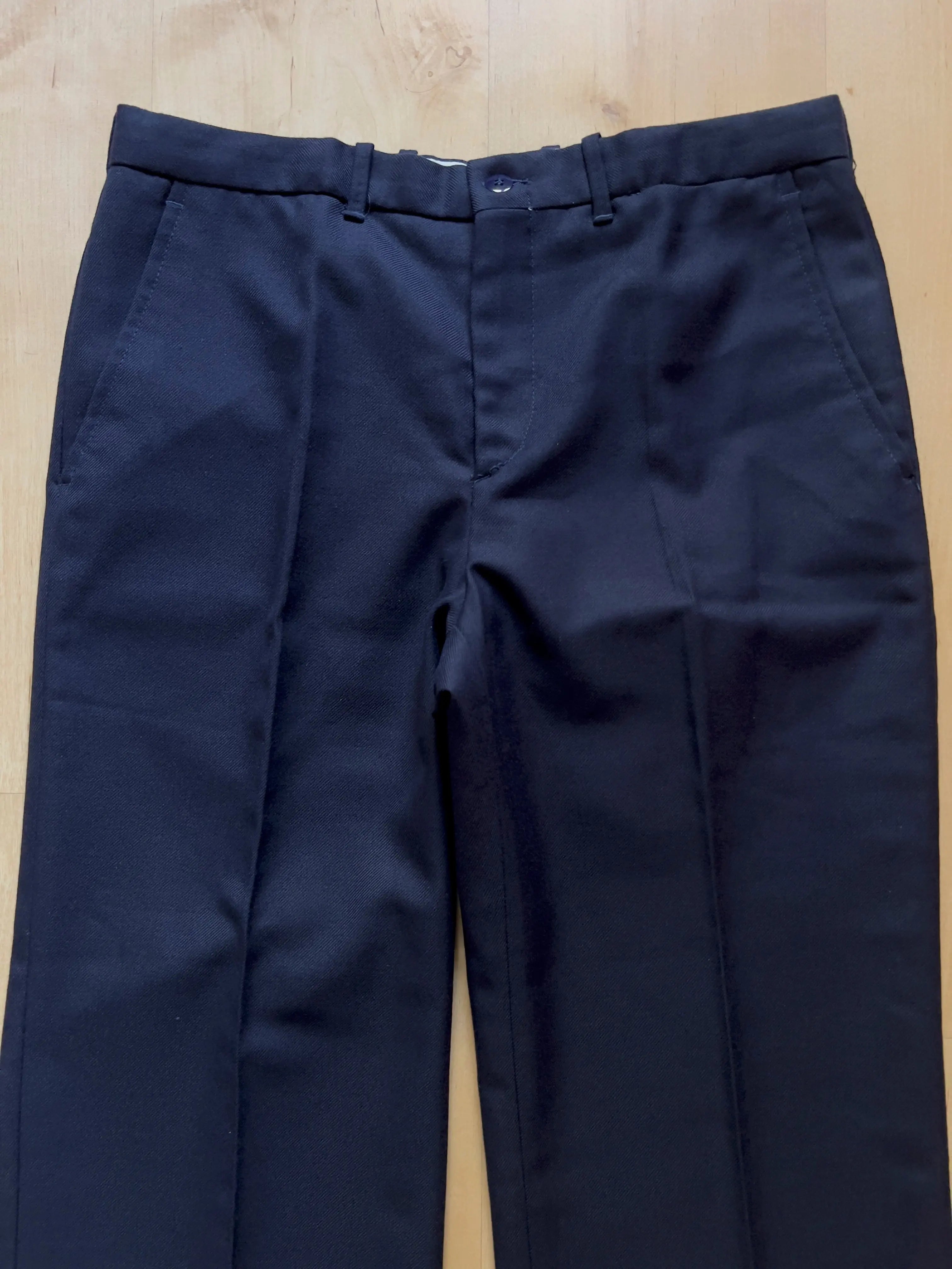 NAVY PLEATED PANTS - 31X28/S AT JIM'S