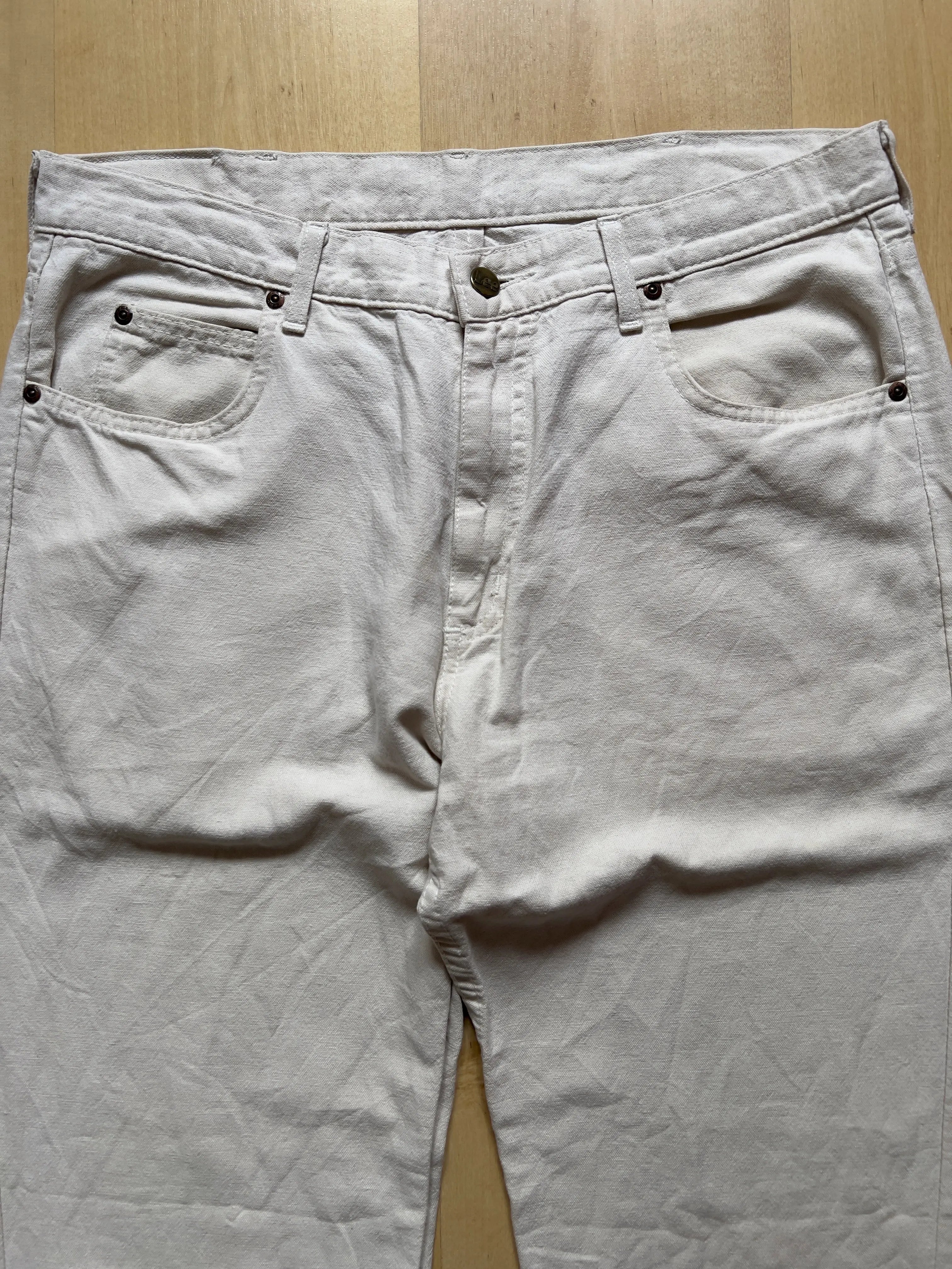 WHITE LEE LINEN & COTON PANTS - 34X32/L AT JIM'S