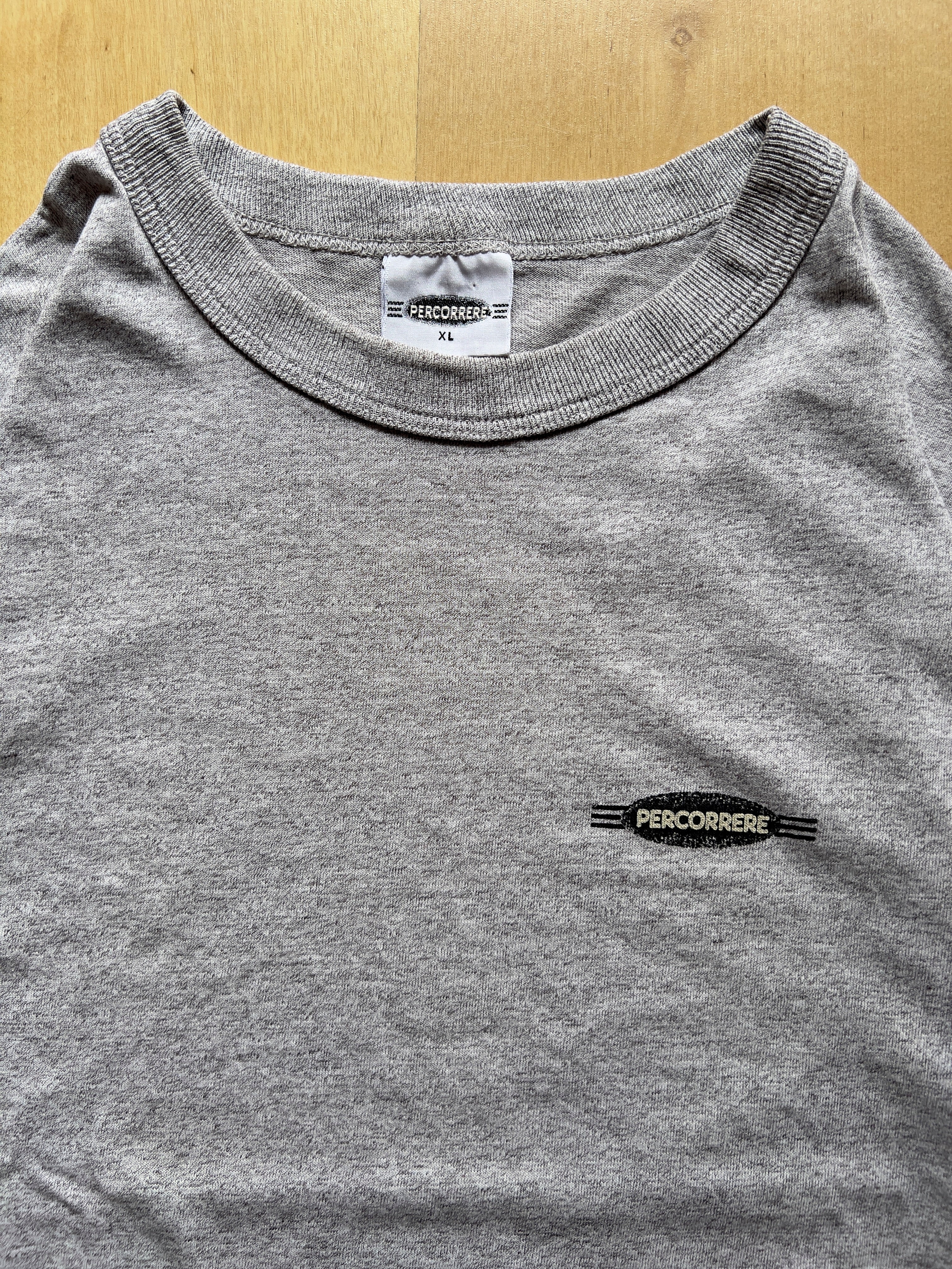 GREY 'PERCORERRE' T-SHIRT - L AT JIM'S