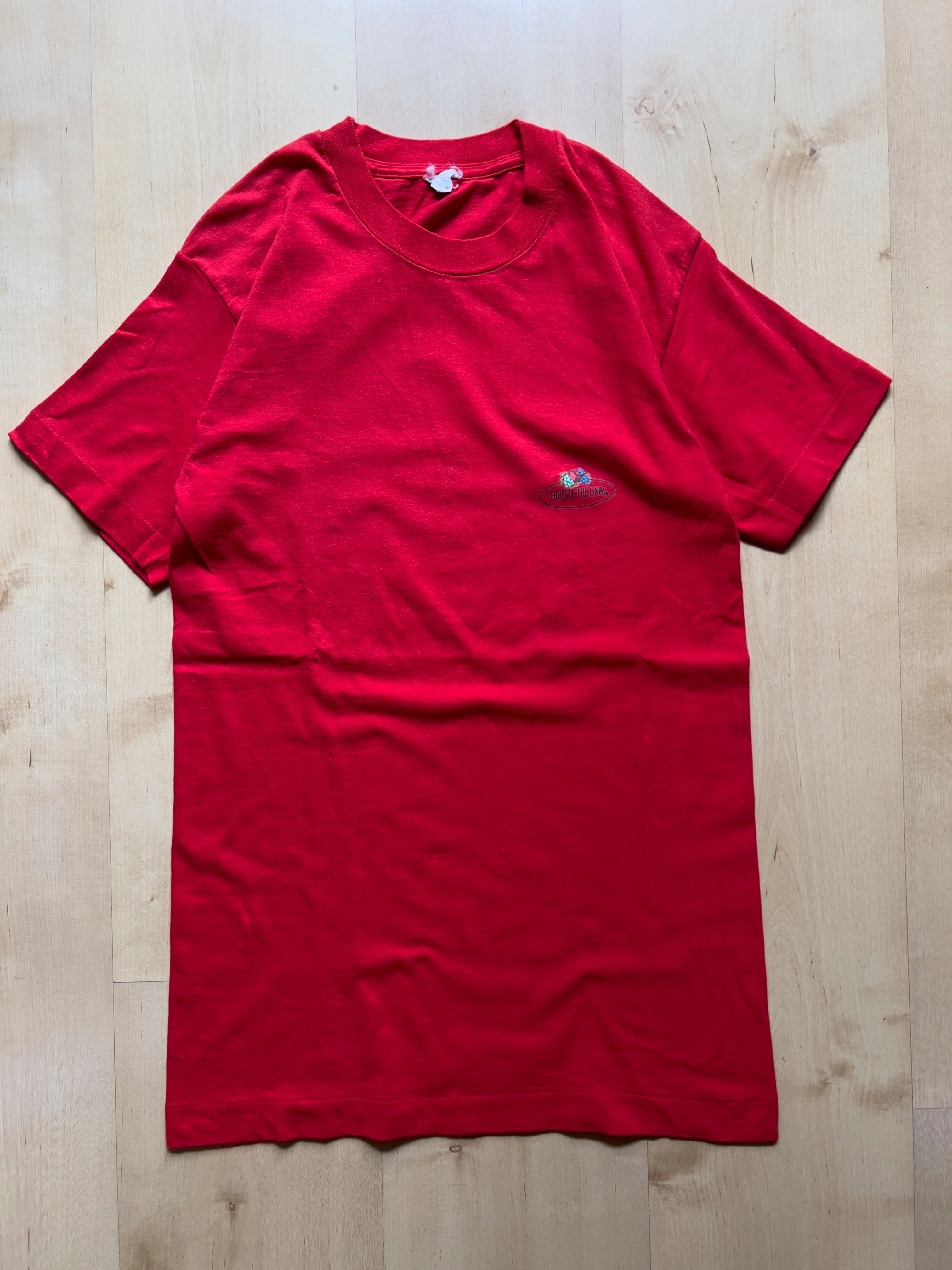 RED FRUIT OF THE LOOM T-SHIRT - XS AT JIM'S