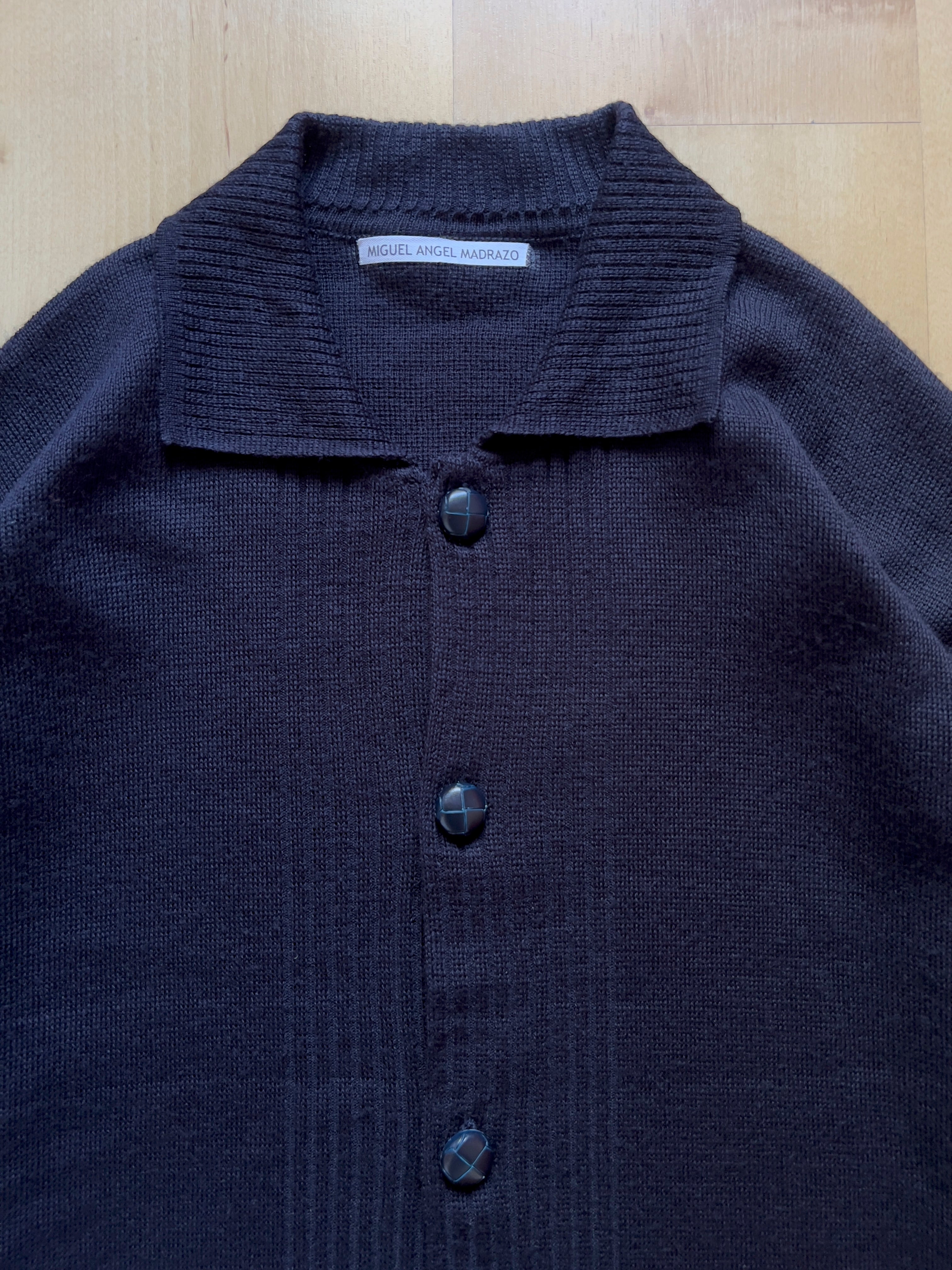 NAVY DISTRESSED GRANDPA CARDIGAN AT JIM'S