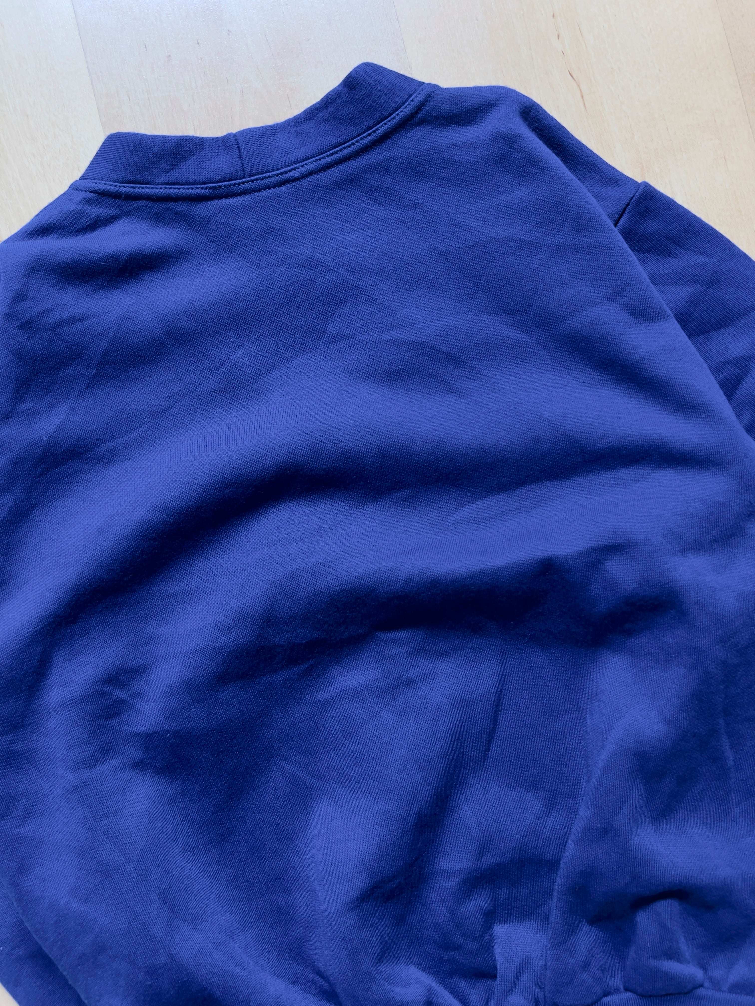 BLUE 'WOODEN HILL SCHOOL' CARDIGAN - S AT JIM'S