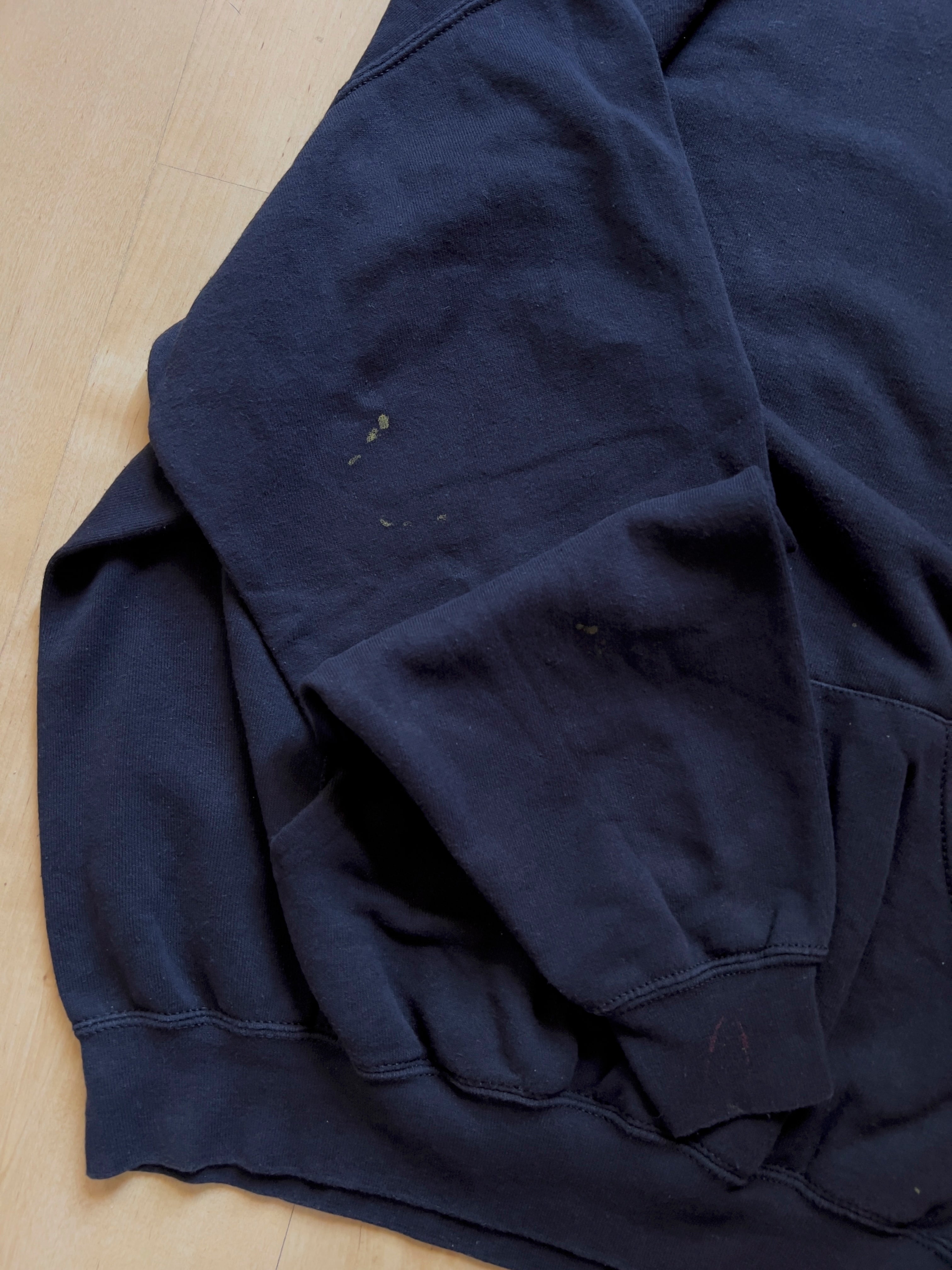 BLACK FRUIT OF THE LOOM HOODIE - L/XL AT JIM'S