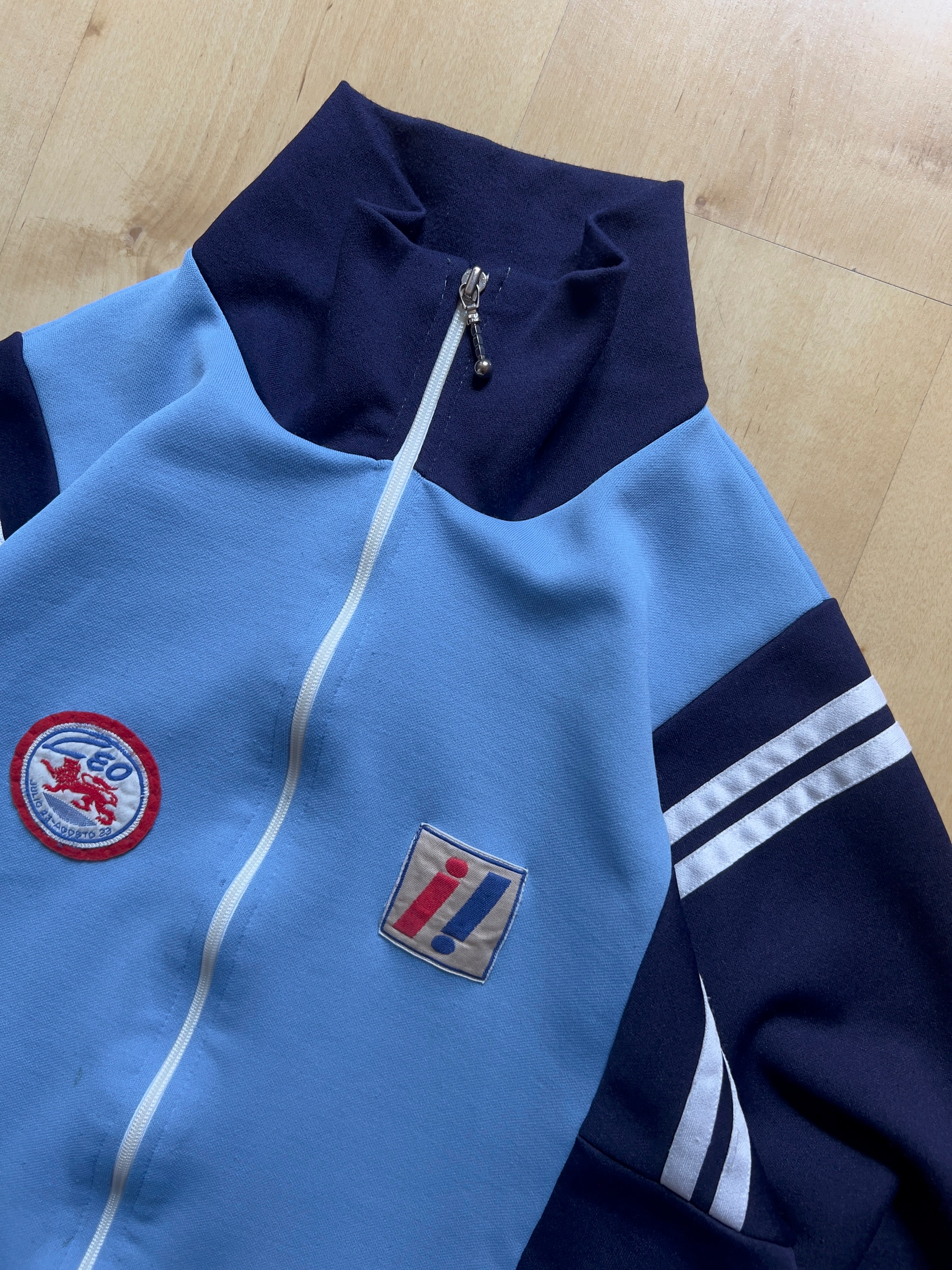 LIGHT BLUE/NAVY TRACK JACKET - M AT JIM'S