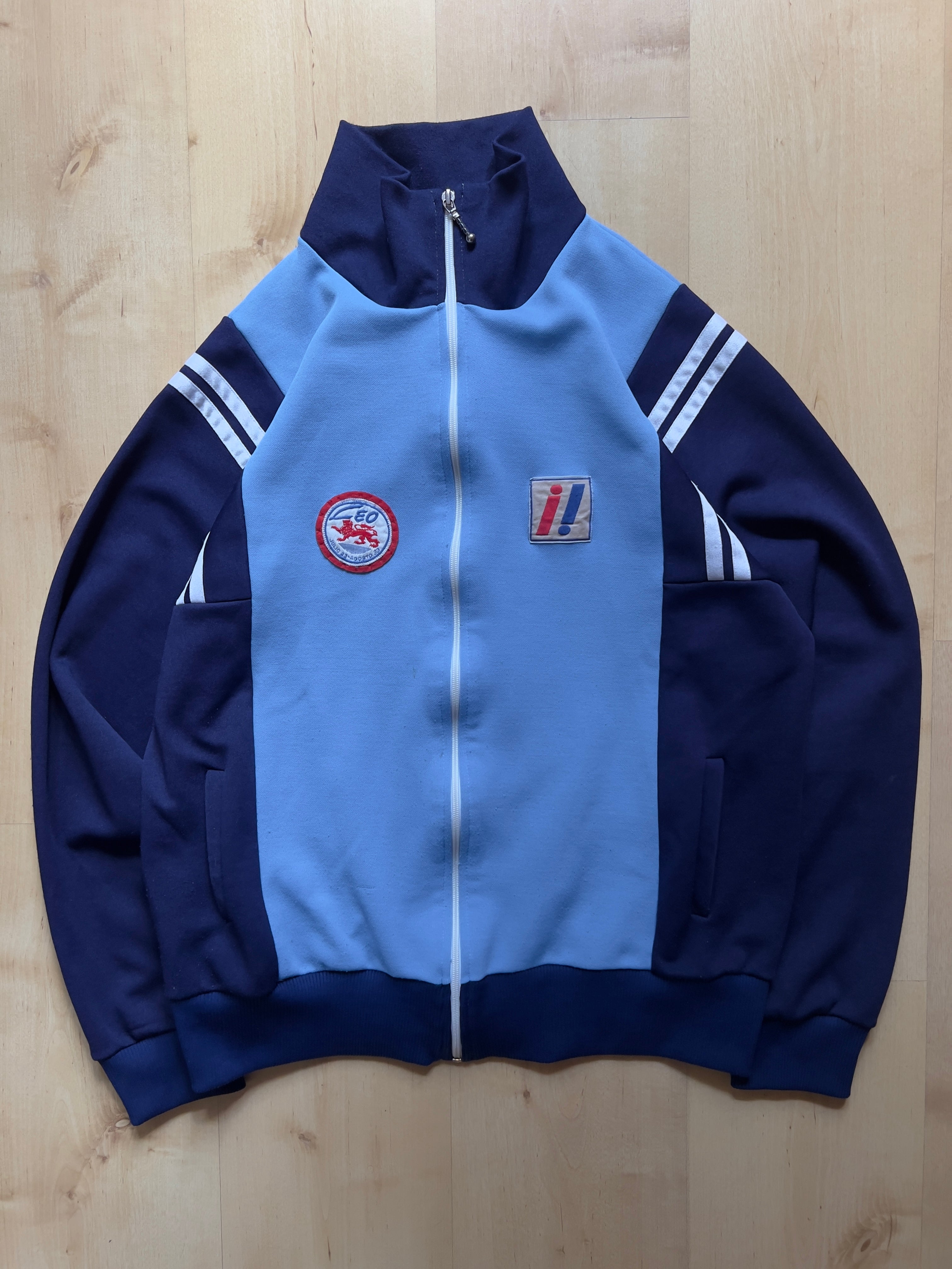 LIGHT BLUE/NAVY TRACK JACKET - M AT JIM'S