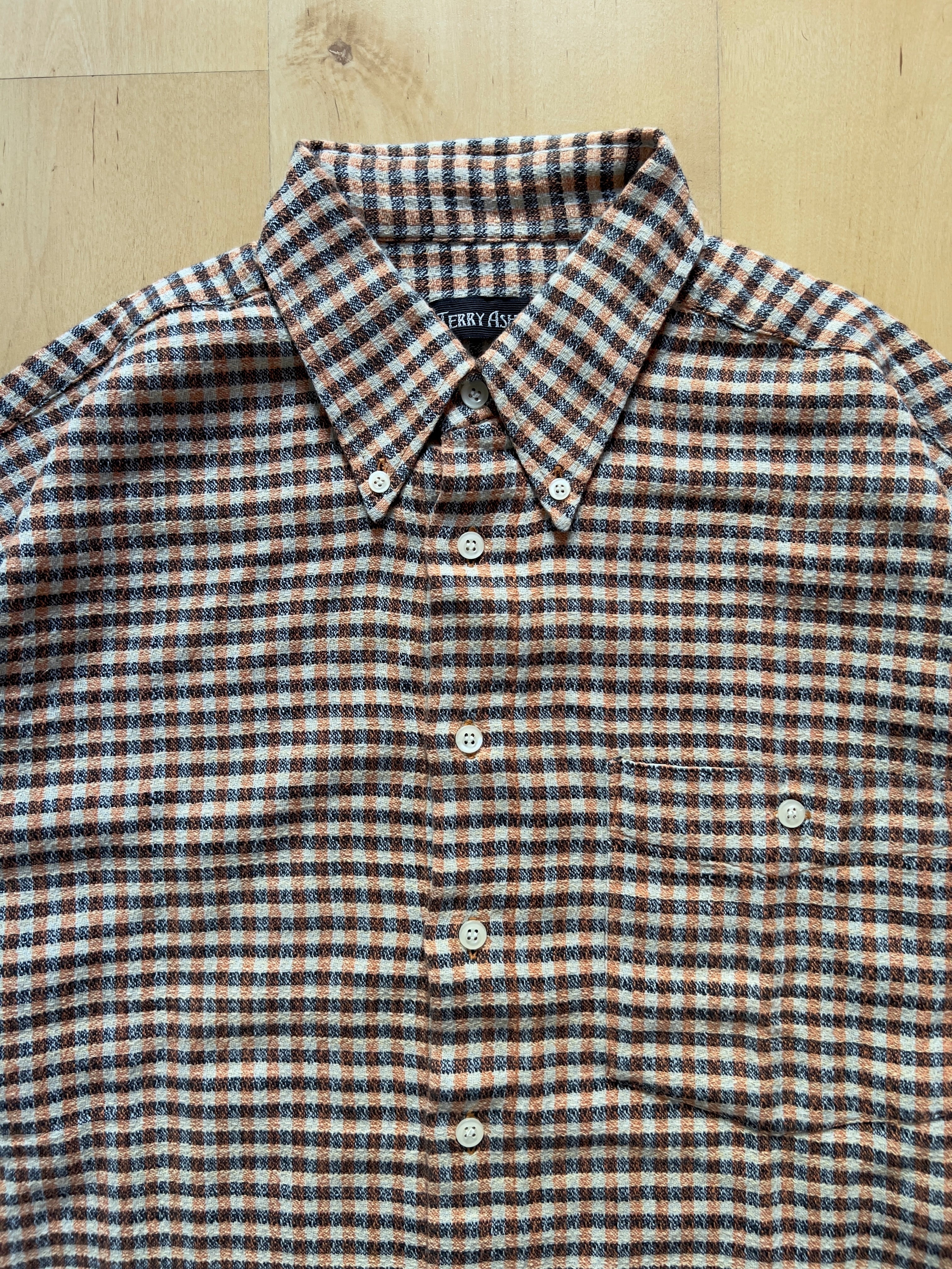 ORANGE/BLUE/BROWN OVERSIZED FLANNEL - L AT JIM'S
