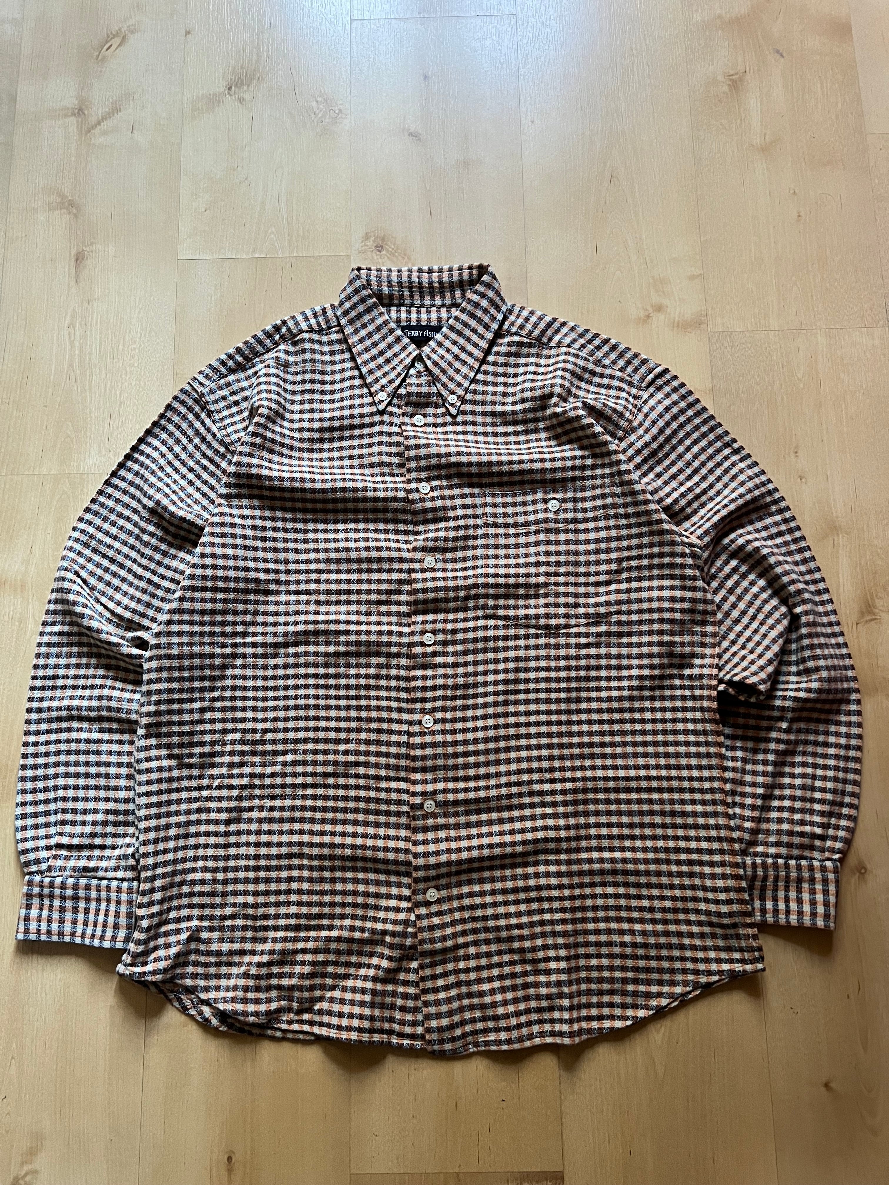 ORANGE/BLUE/BROWN OVERSIZED FLANNEL - L AT JIM'S