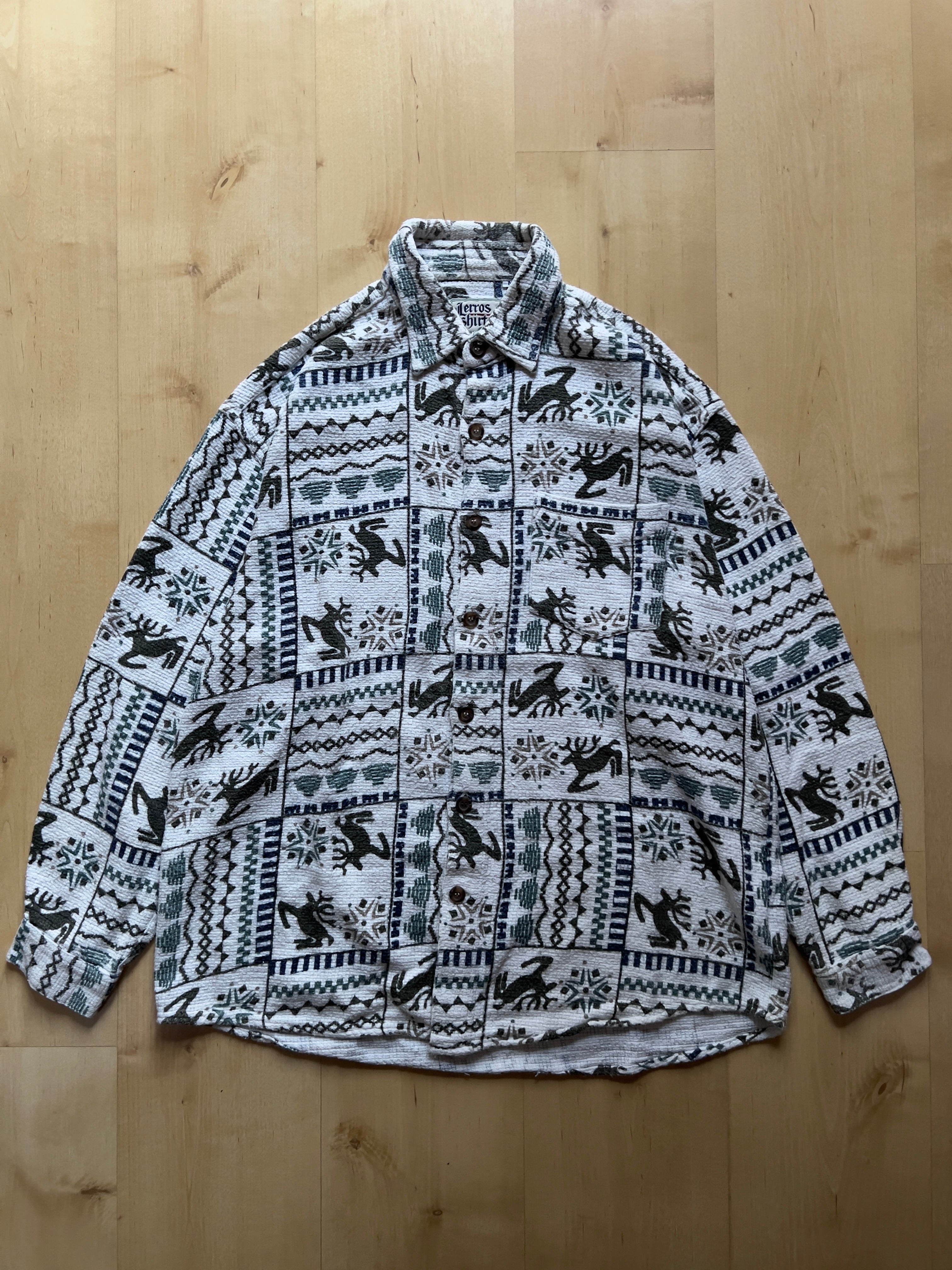 WHITE REINDEER PLAID FLANNEL - M/L AT JIM'S