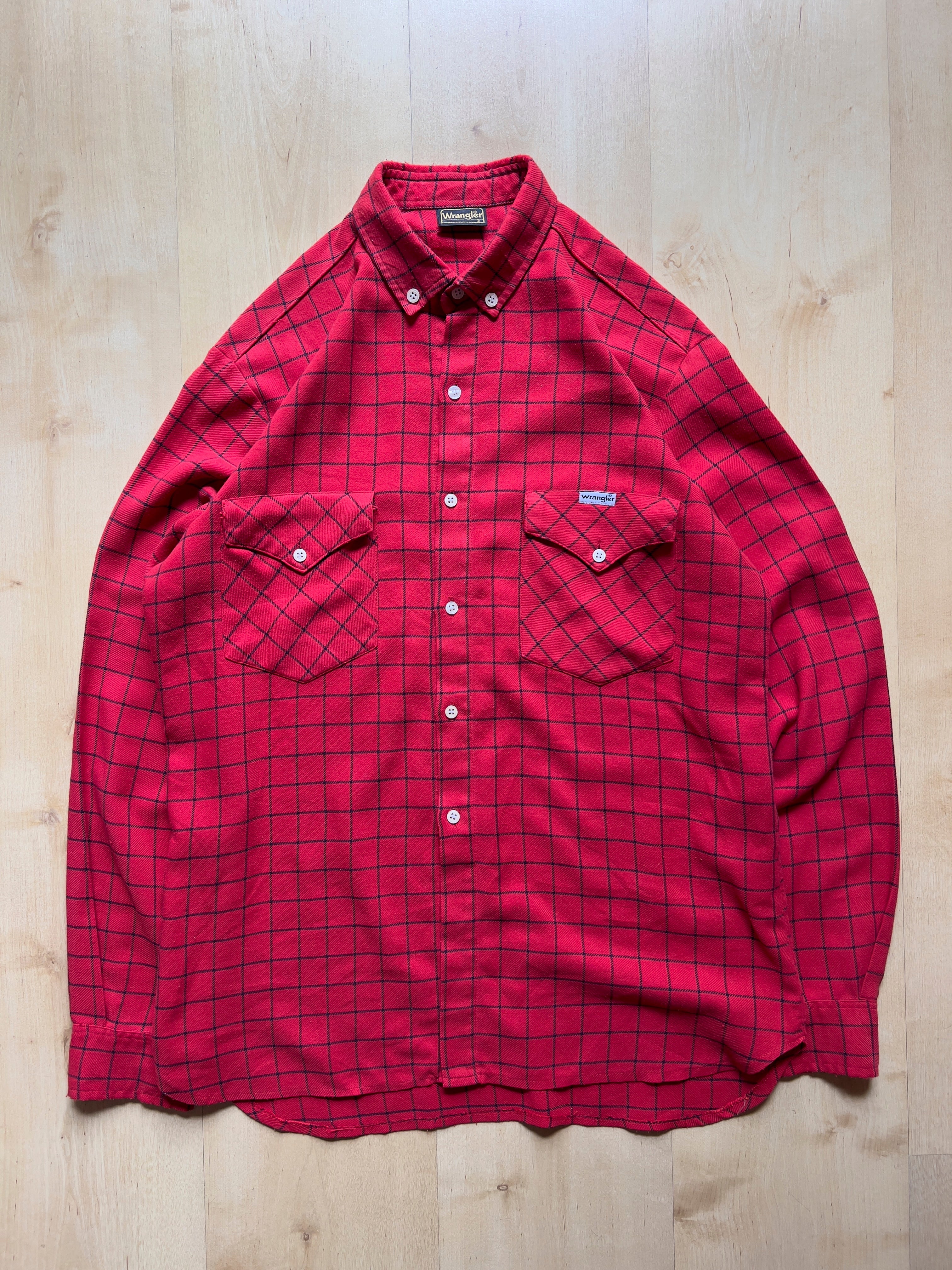 RED/BLACK WRANGLER FLANNEL - M AT JIM'S
