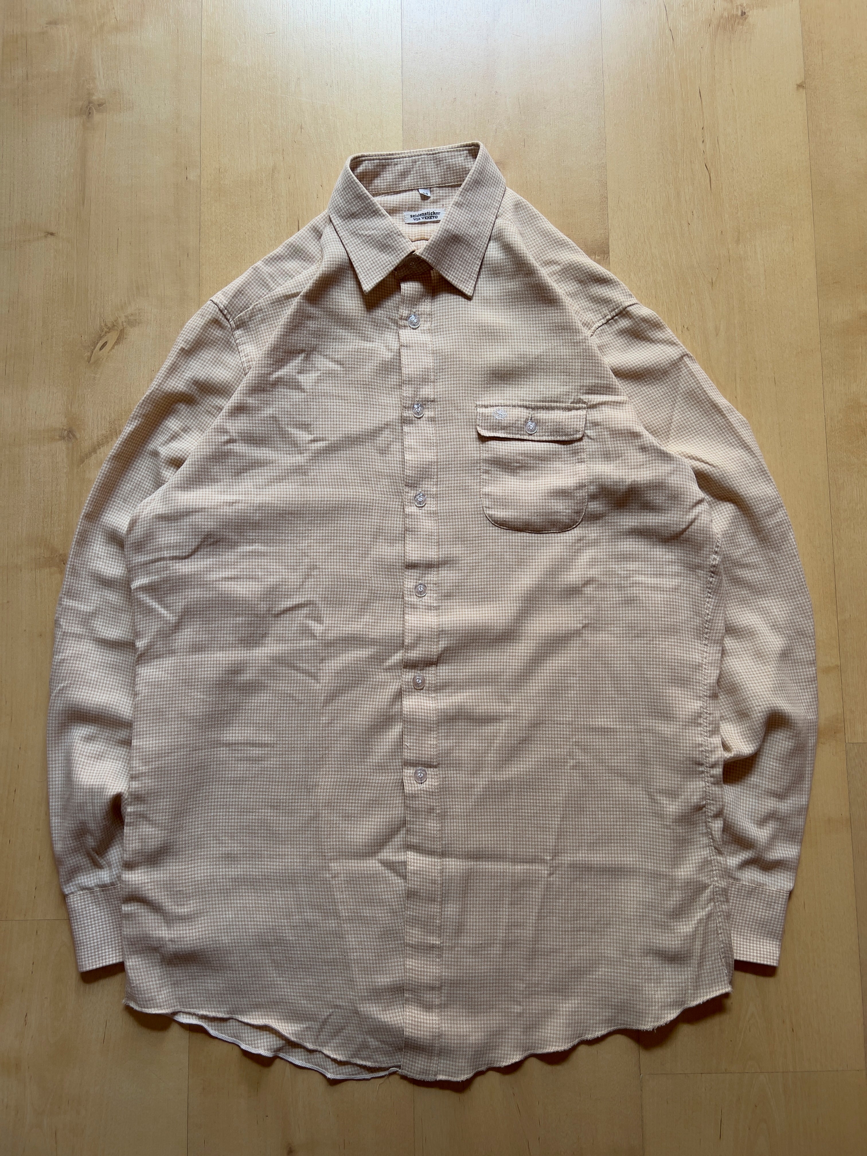 YELLOW CHECKED SHIRT - M AT JIM'S