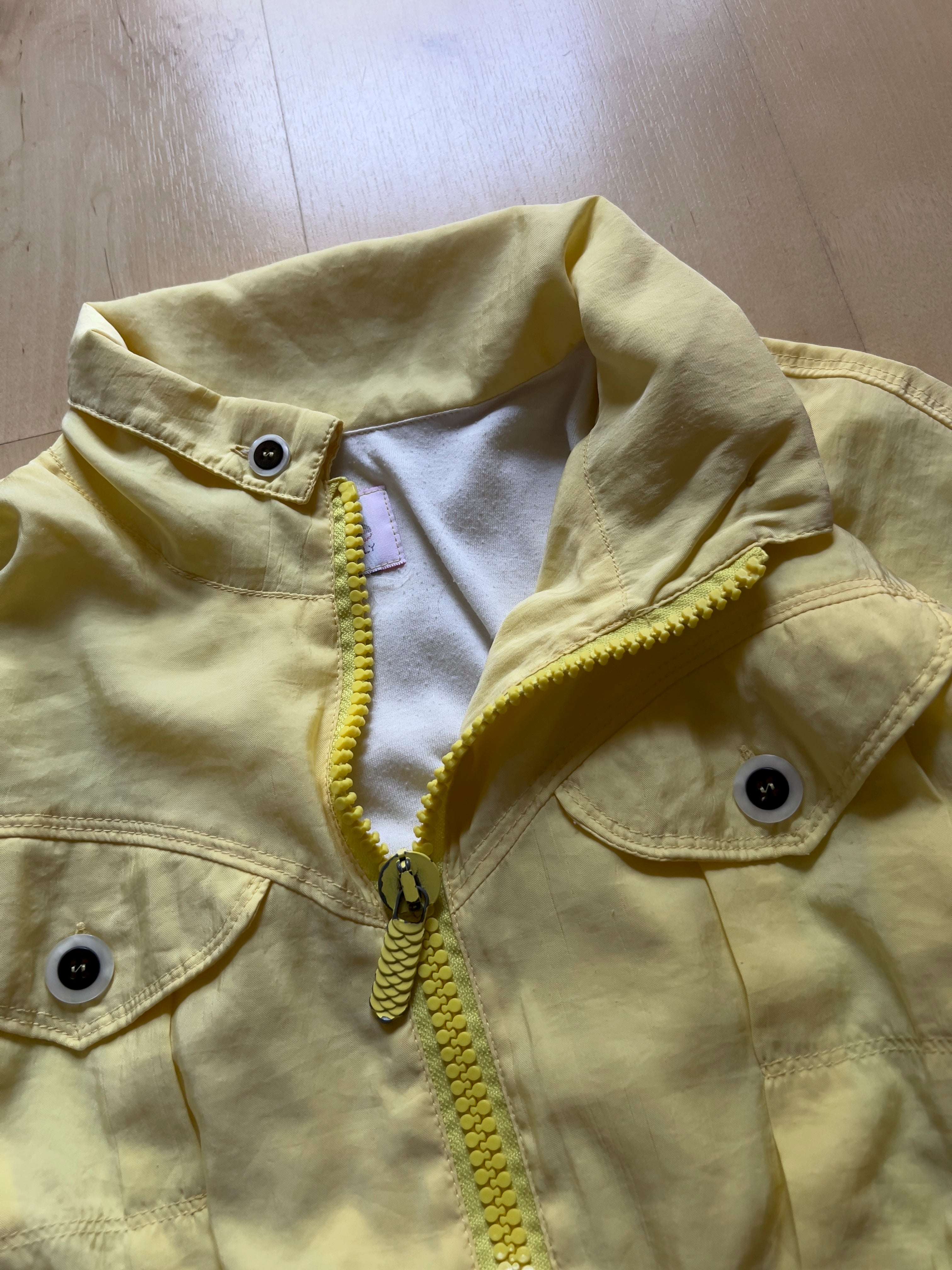 BABY YELLOW CROPPED ELESSE WINDBREAKER JACKET - S/M AT JIM'S