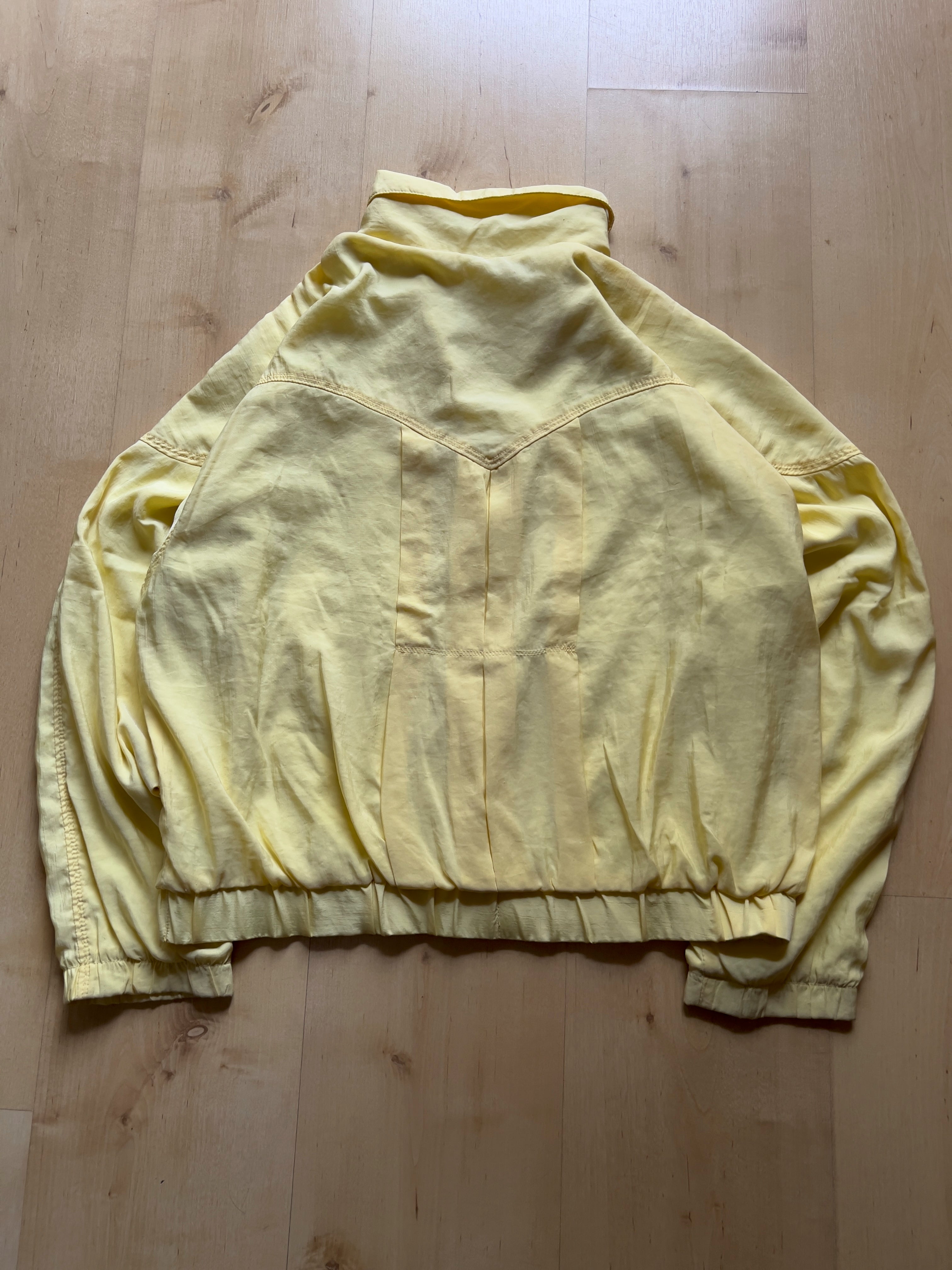 BABY YELLOW CROPPED ELESSE WINDBREAKER JACKET - S/M AT JIM'S