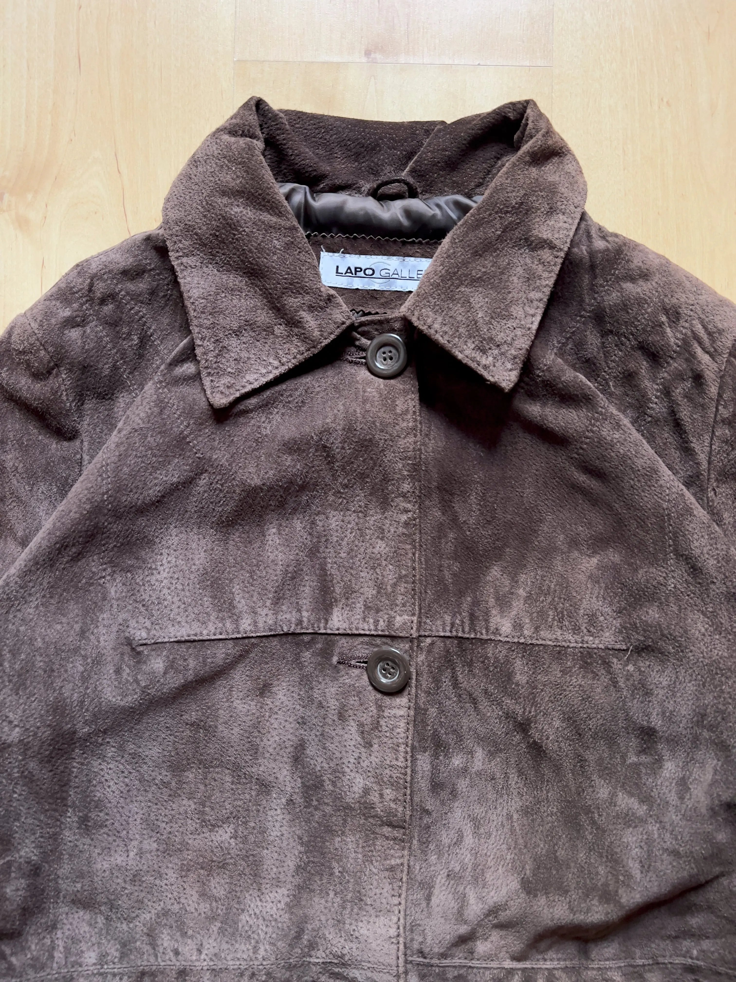 BROWN LEATHER LONG COAT (W) - M/L AT JIM'S