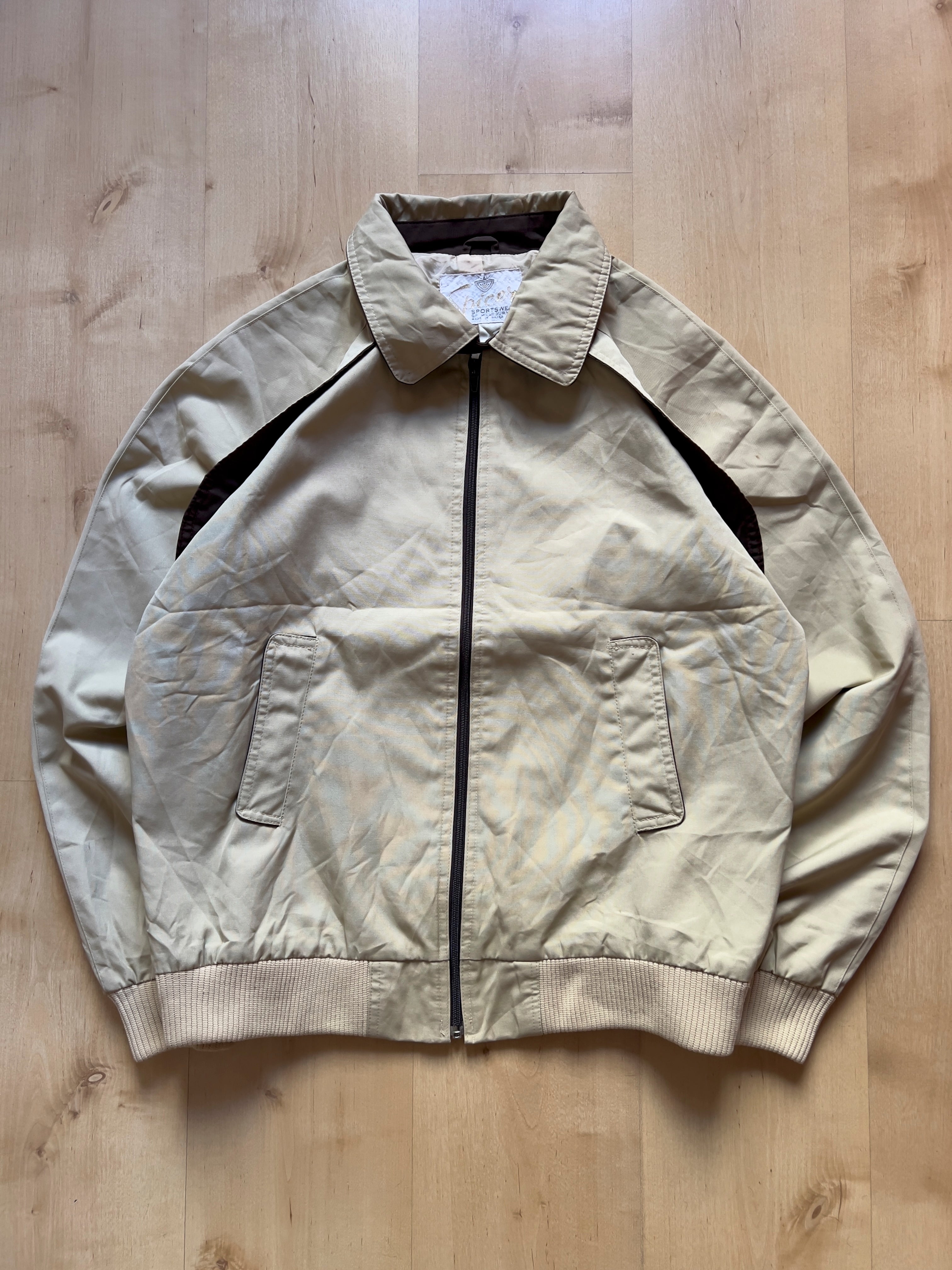 BEIGE HARRINGTON STYLE JACKET - M AT JIM'S