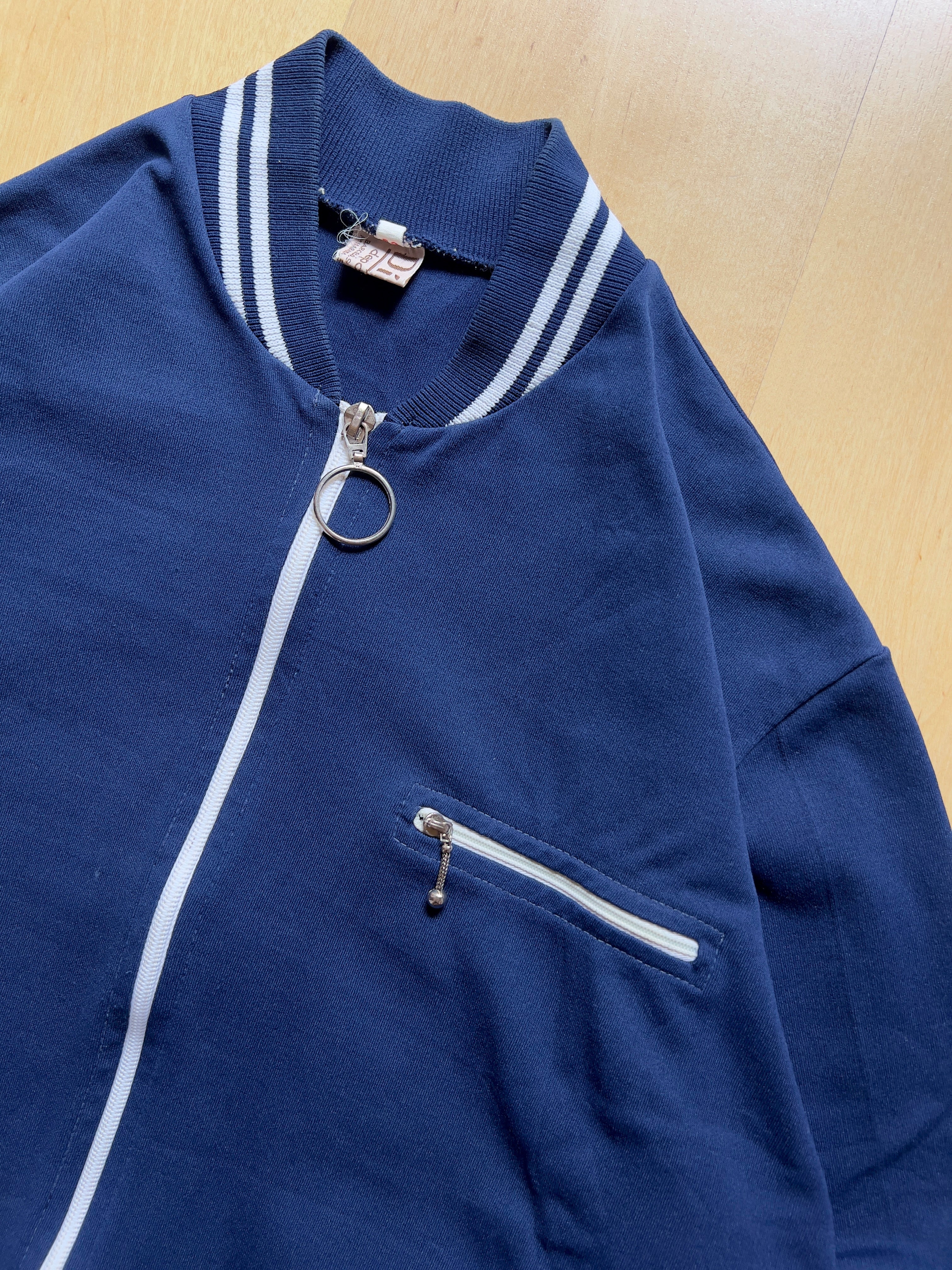 NAVY TRACK ZIP UP - S AT JIM'S
