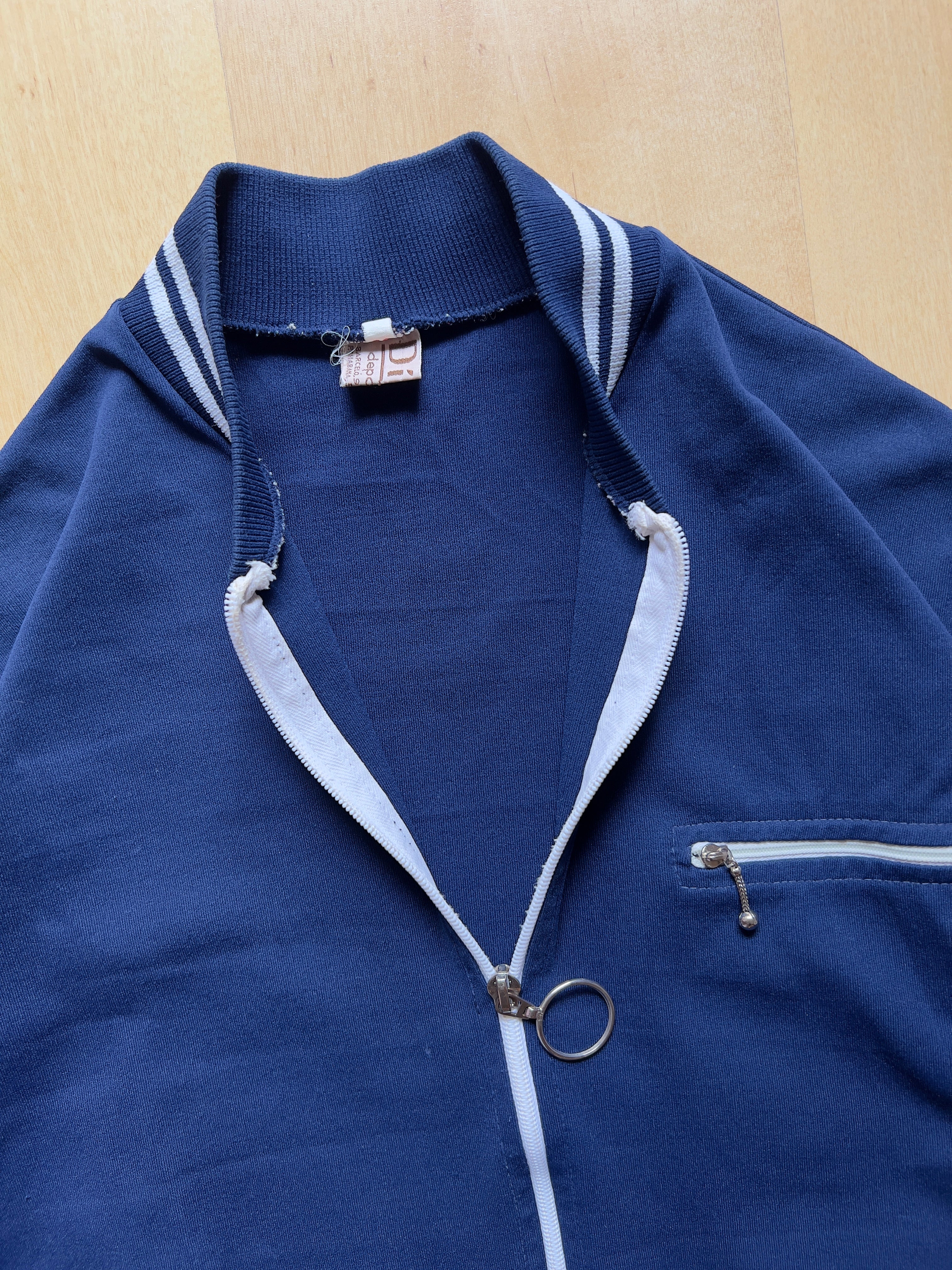 NAVY TRACK ZIP UP - S AT JIM'S