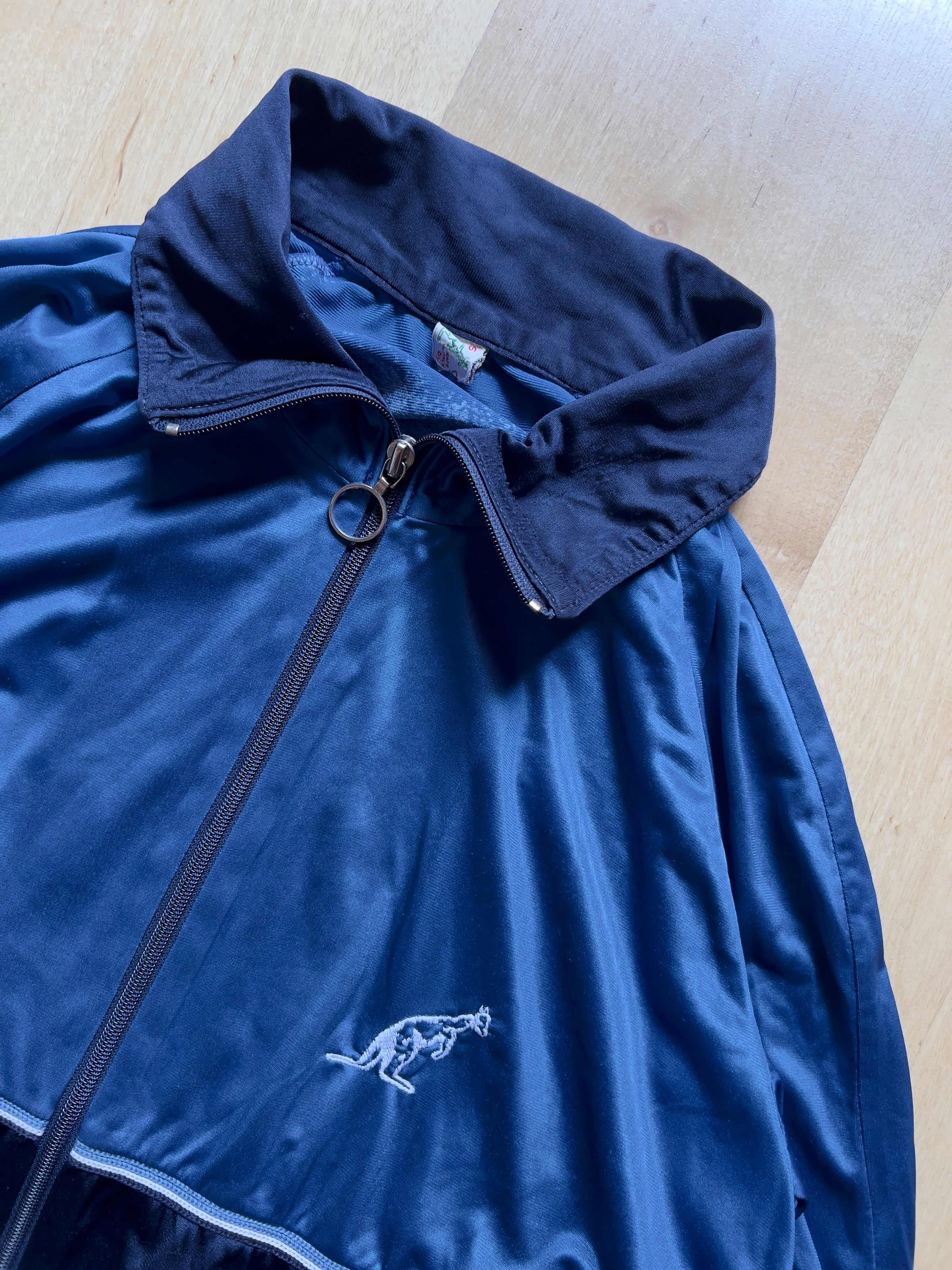 BLUE/NAVY TRACK JACKET - S/M AT JIM'S