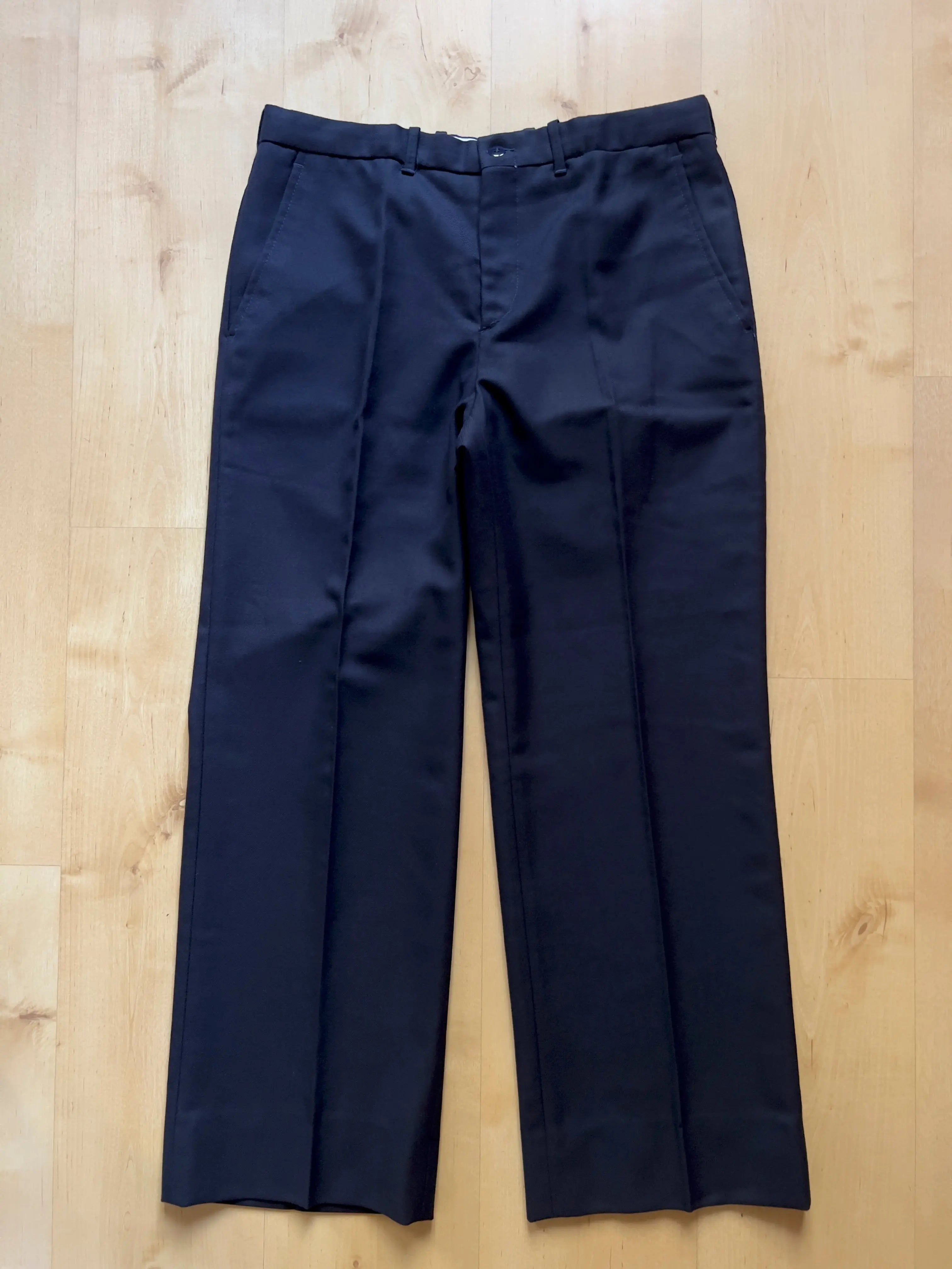 NAVY PLEATED PANTS - 31X28/S AT JIM'S